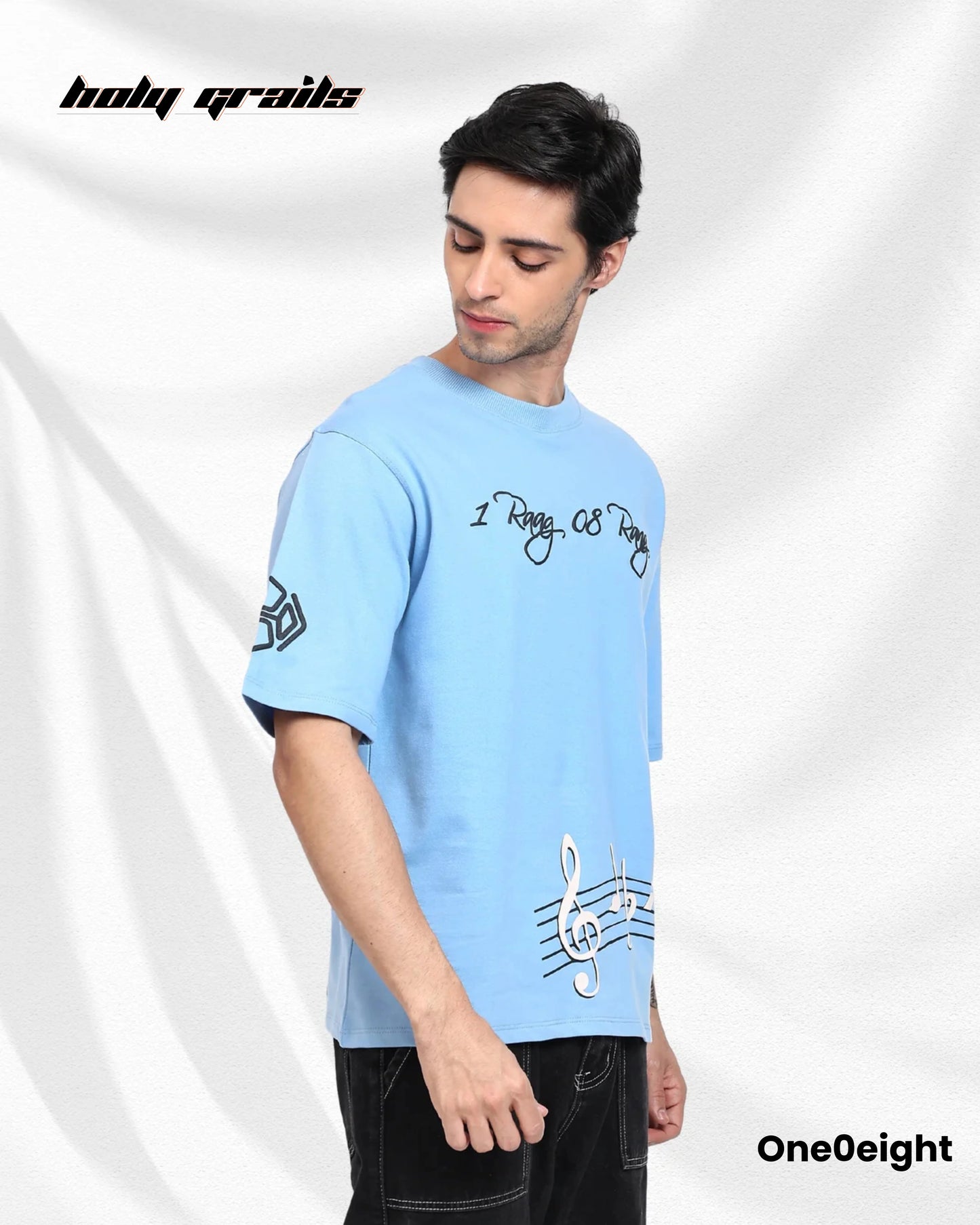 Raag Aur Rang Blue Oversize Tee HG x One0eight