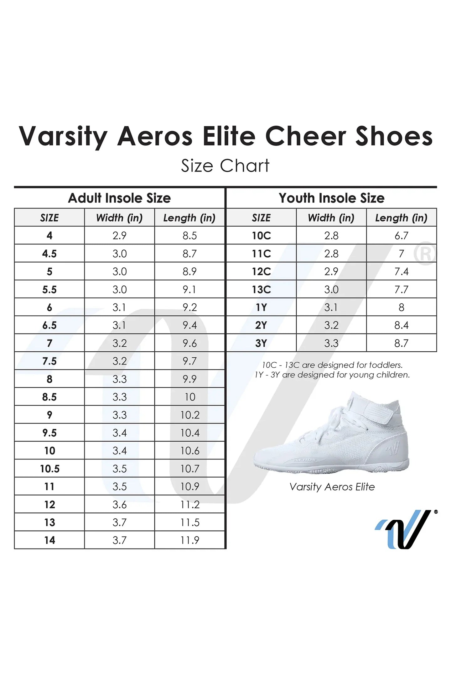 Varsity Aeros Elite White Cheer Shoes