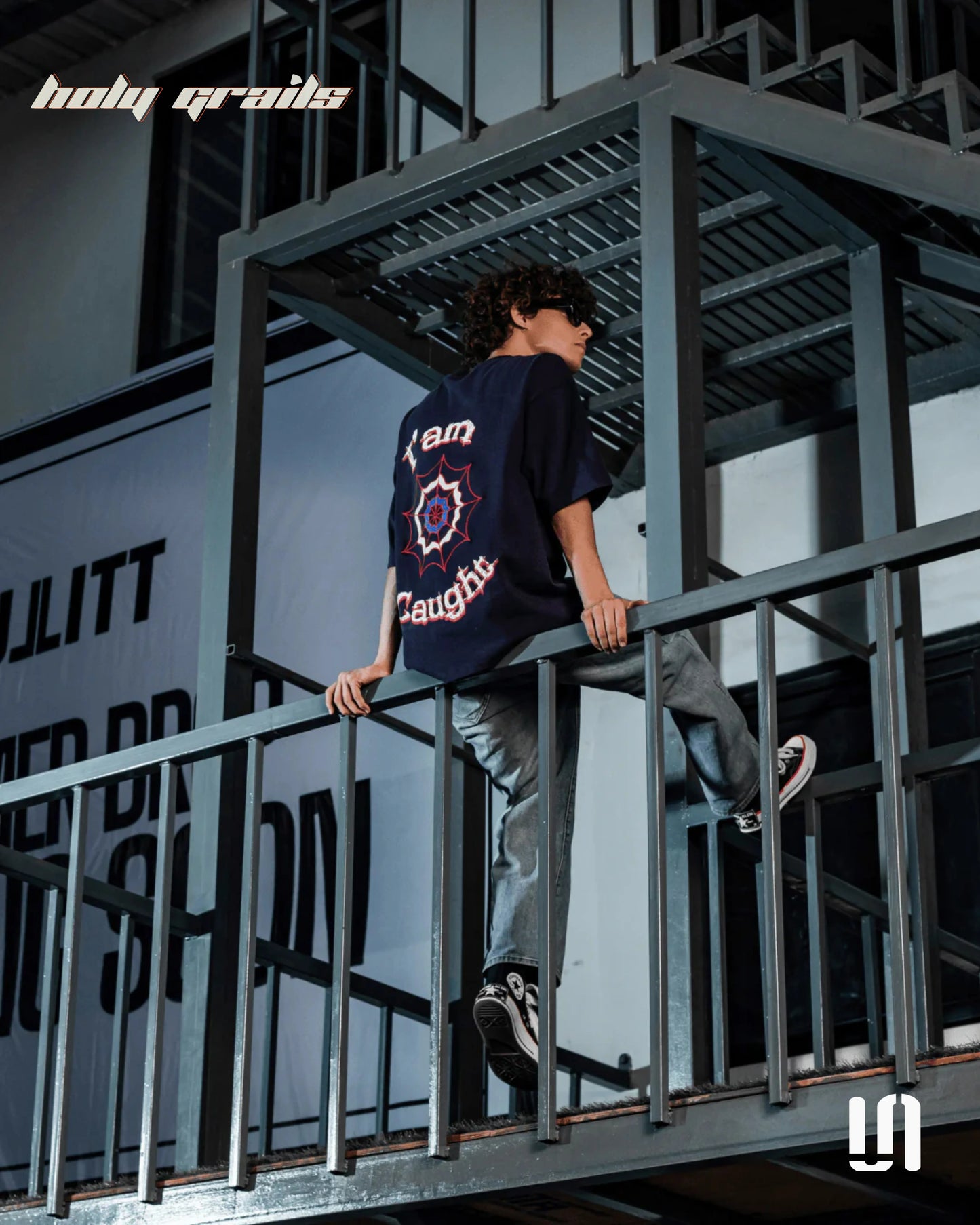 Webbed Up Navy Blue Tee HG x Sullitt