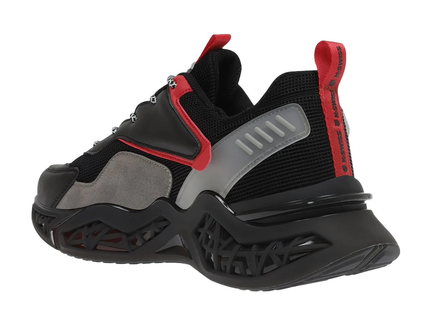 Tenis K Swiss Roger Negro con Rojo para Hombre