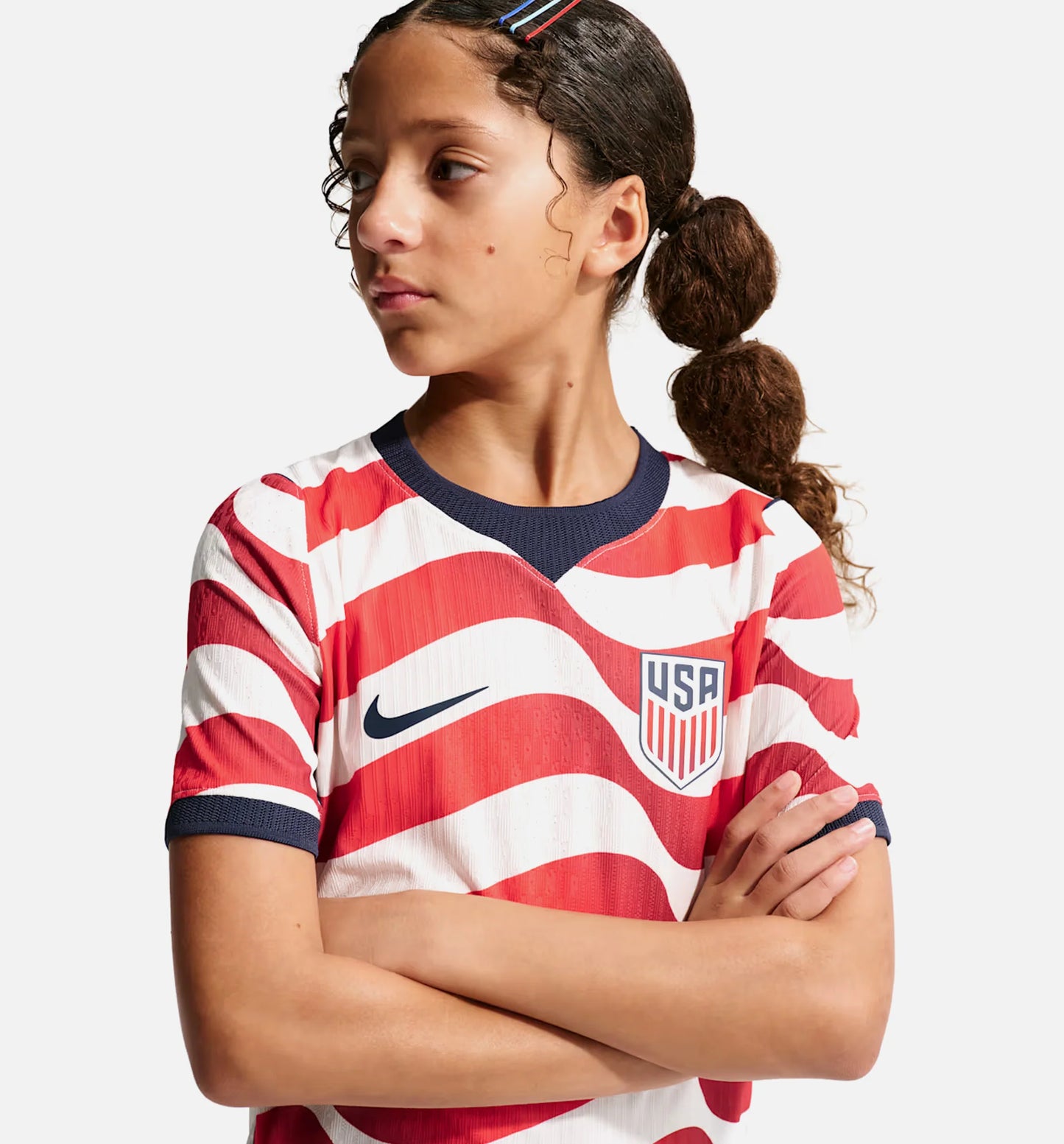 USMNT 2026 27 Match Home Aero Fit Soccer Authentic Garde School Jersey Sail Midnight Navy Midnight Navy