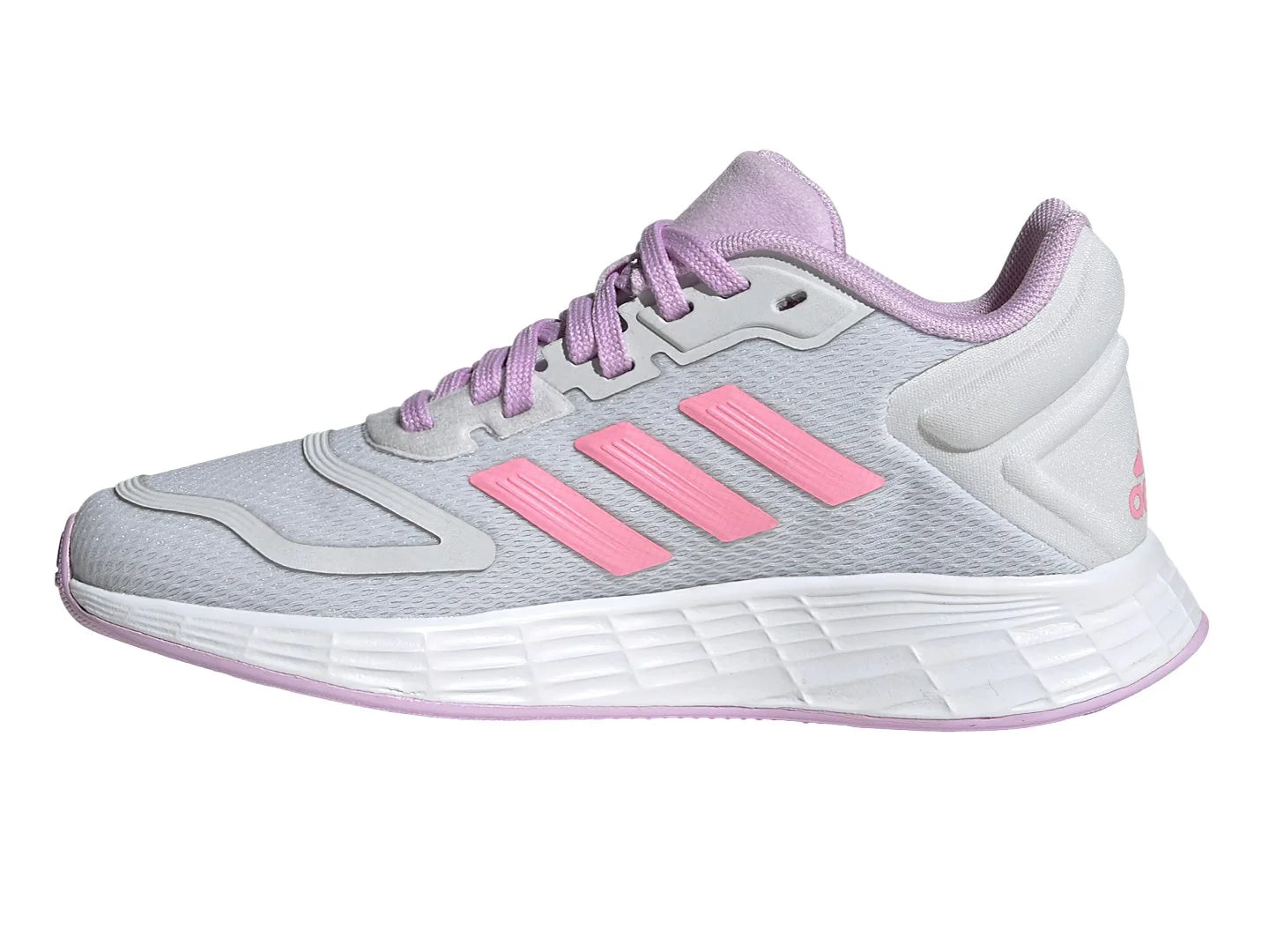 Tenis Adidas Duramo 10 K Gris Rosa y Lila para Niña