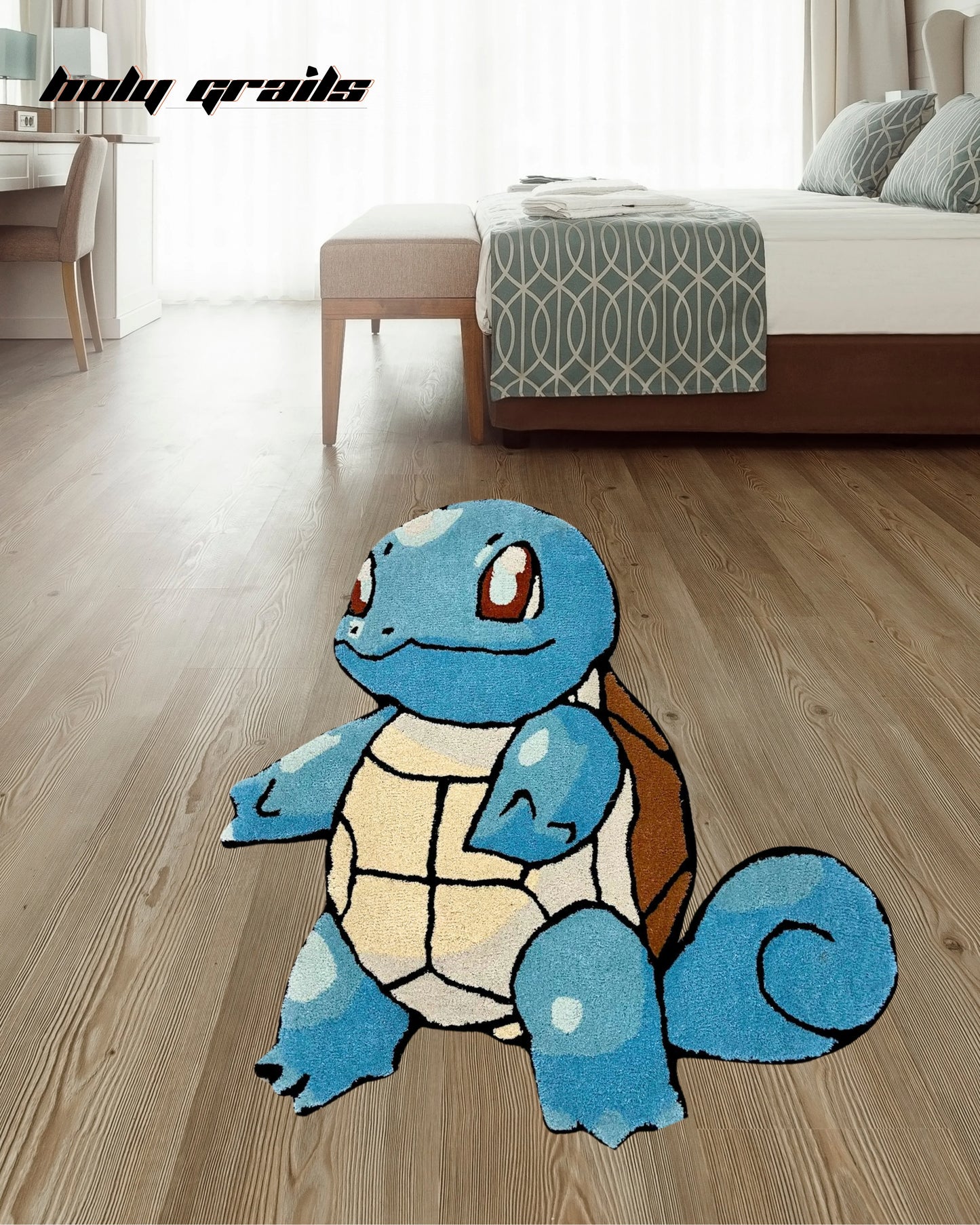 Squirtle Squash Hand Tufted Rug