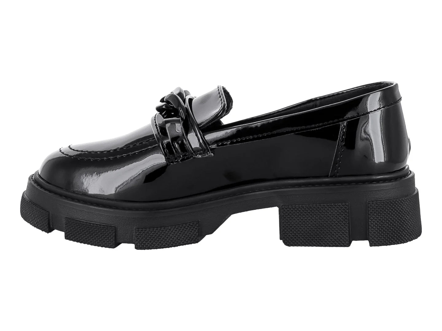 Zapatos Mocasines Teen Bambino Negro Charol para Niña