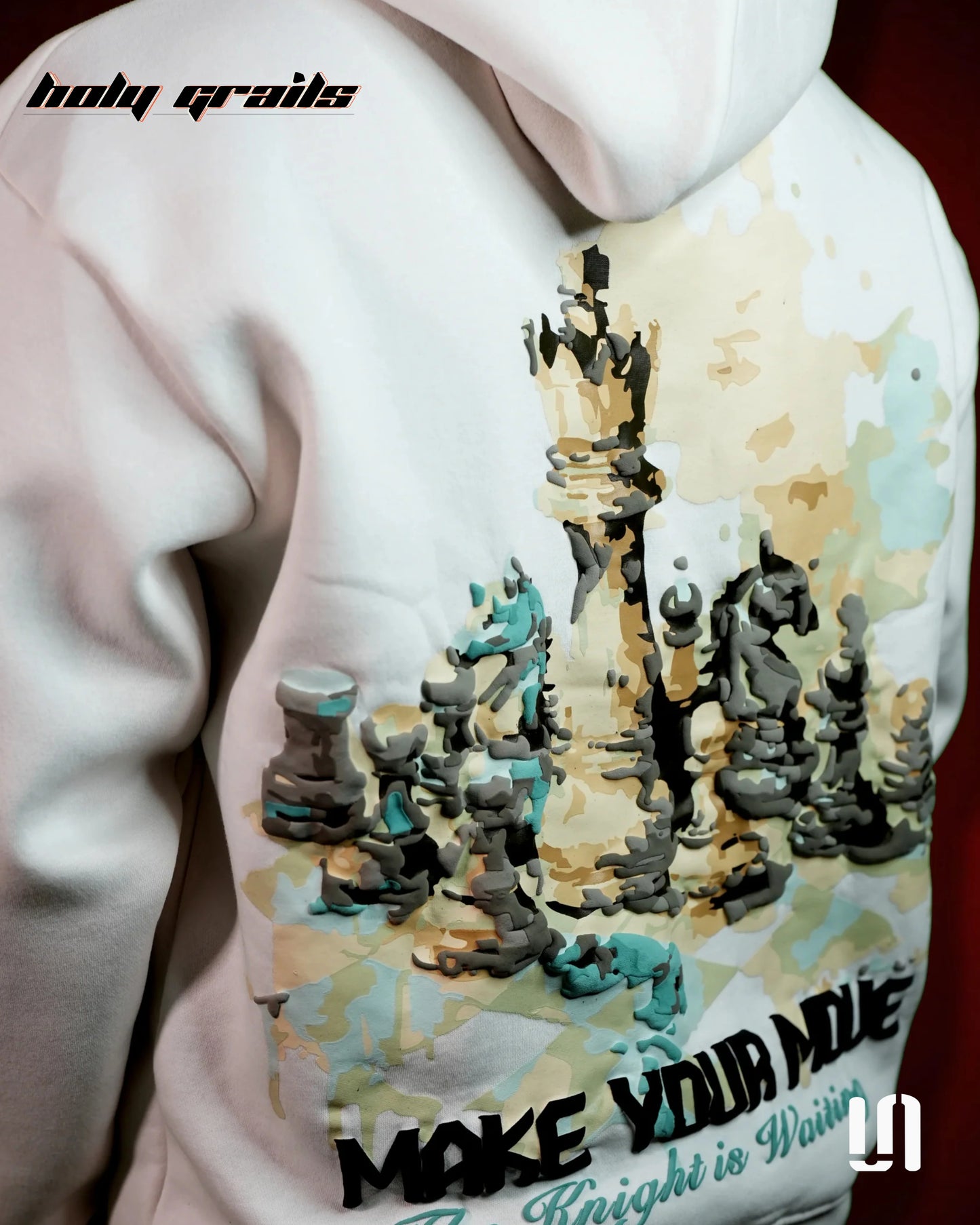 Make Your Move Chess White Hoodie HG x Sullitt