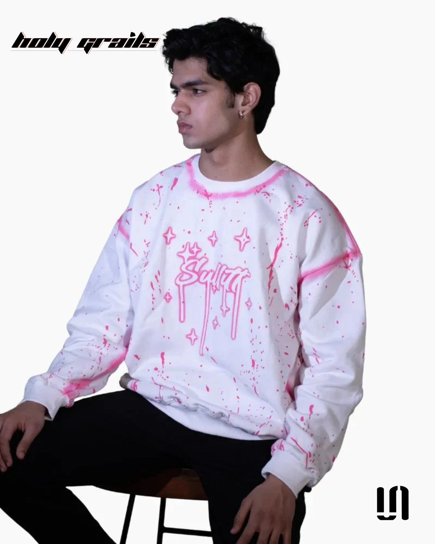 Chaos Paint White Oversize Swearshirt HG x Sullitt