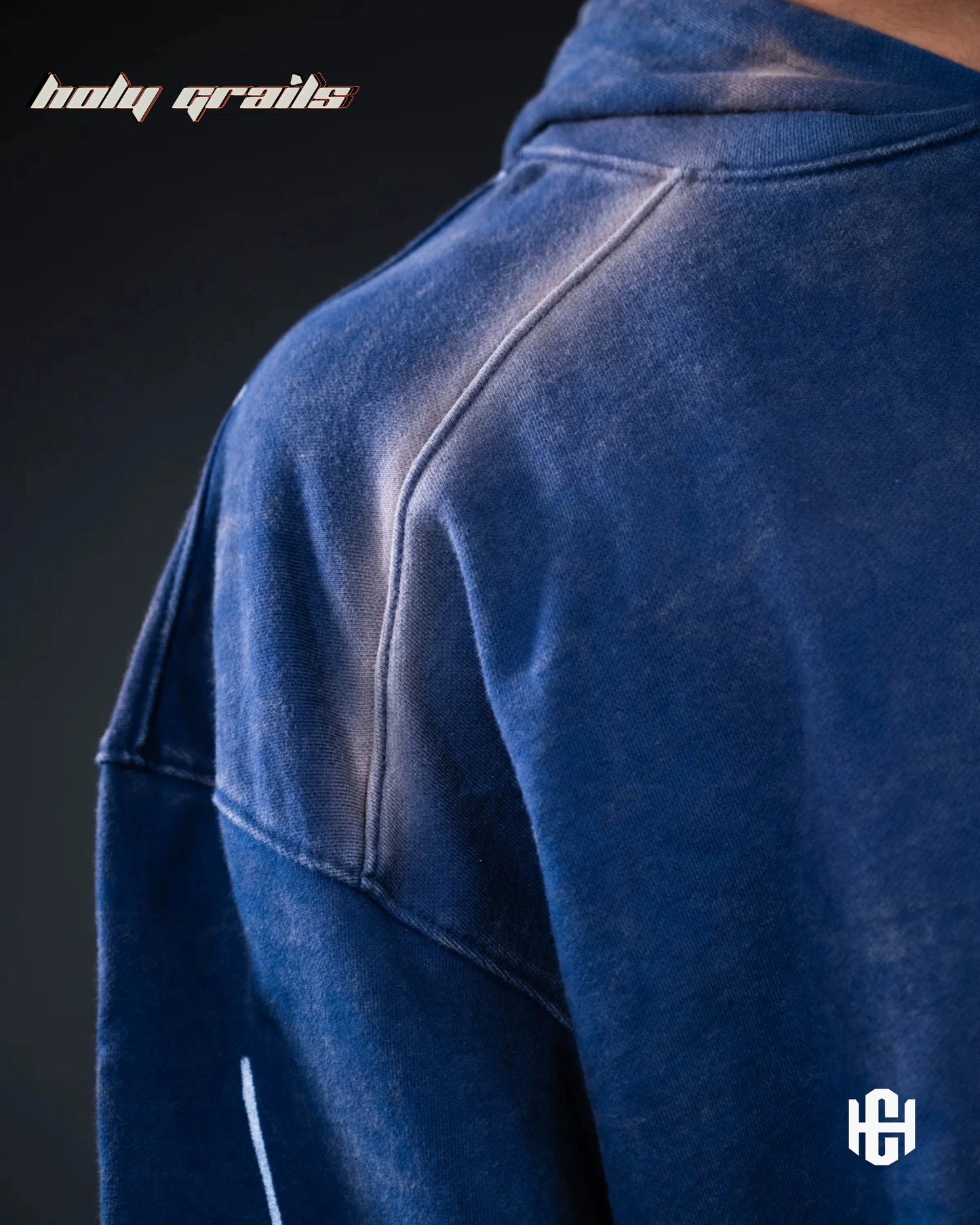 Storm Dust Blue Oversize Hoodie HG x Charactr