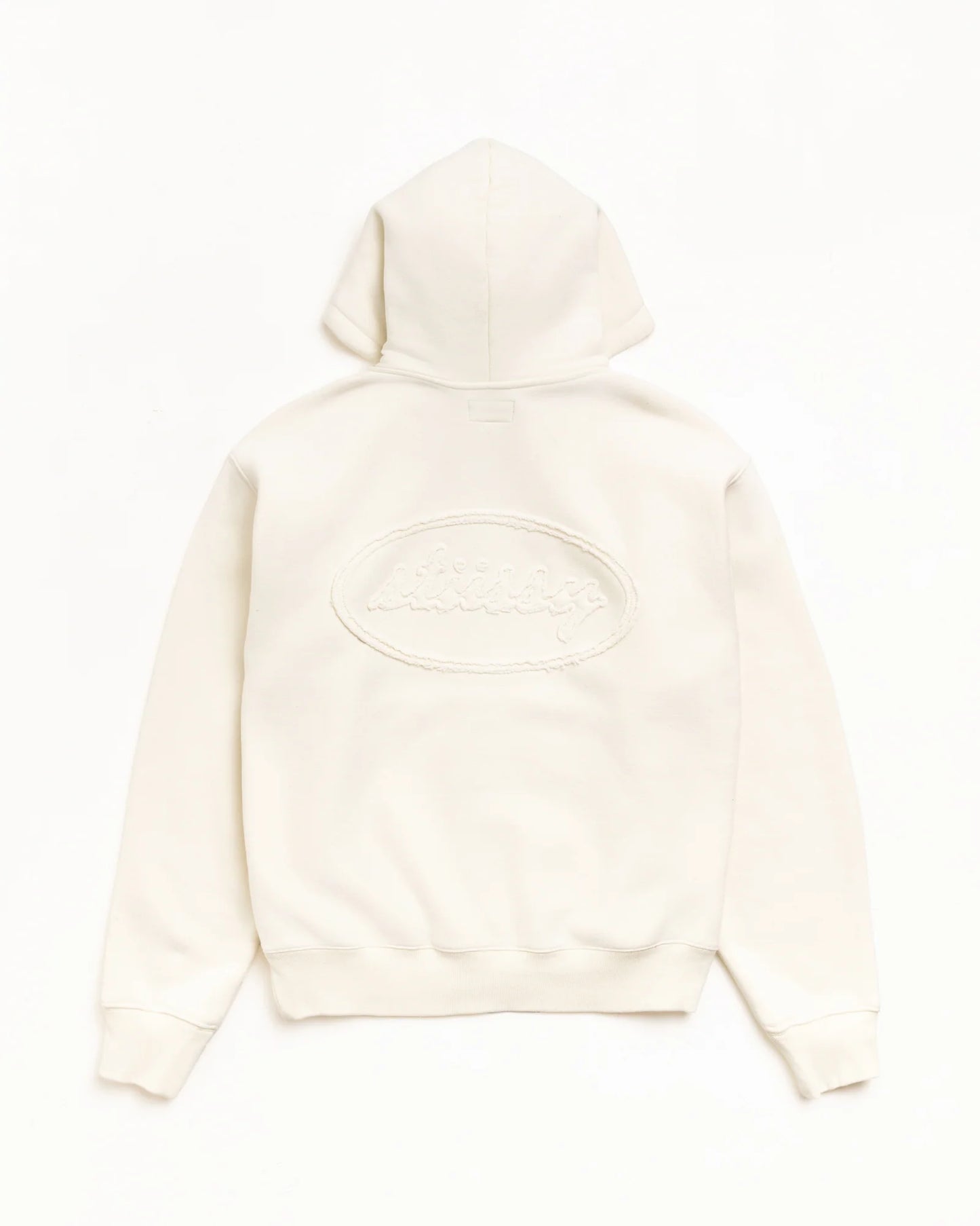 CURSIVE APPLIQUE ZIP HOODIE