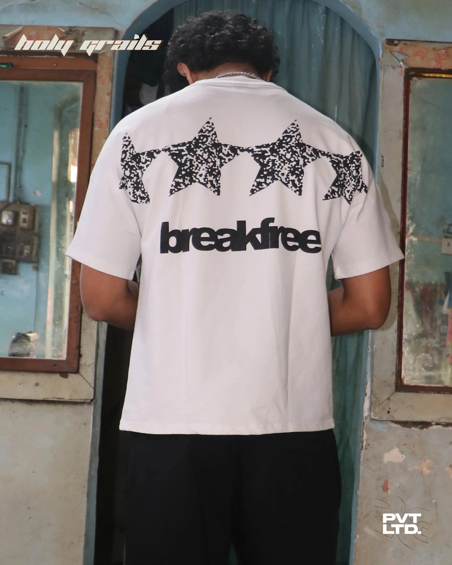 Breakfree White Oversize Tee HG x Pvt Ltd