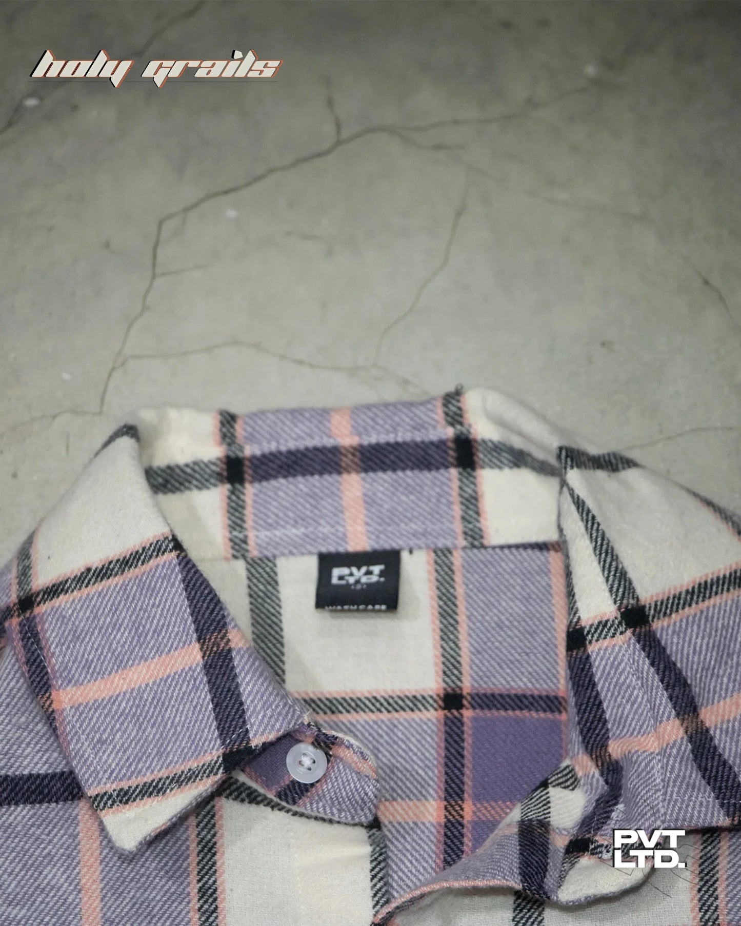 Purple Checkered Flannel Shirt HG x Pvt Ltd