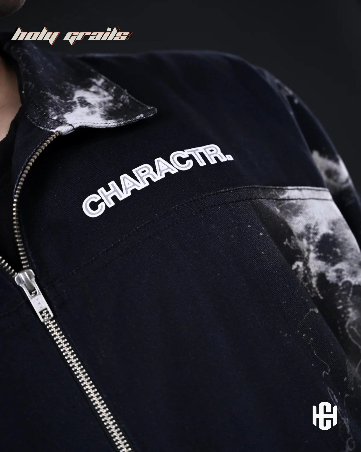 The Cosmic Black Zipper Jacket HG x Charactr