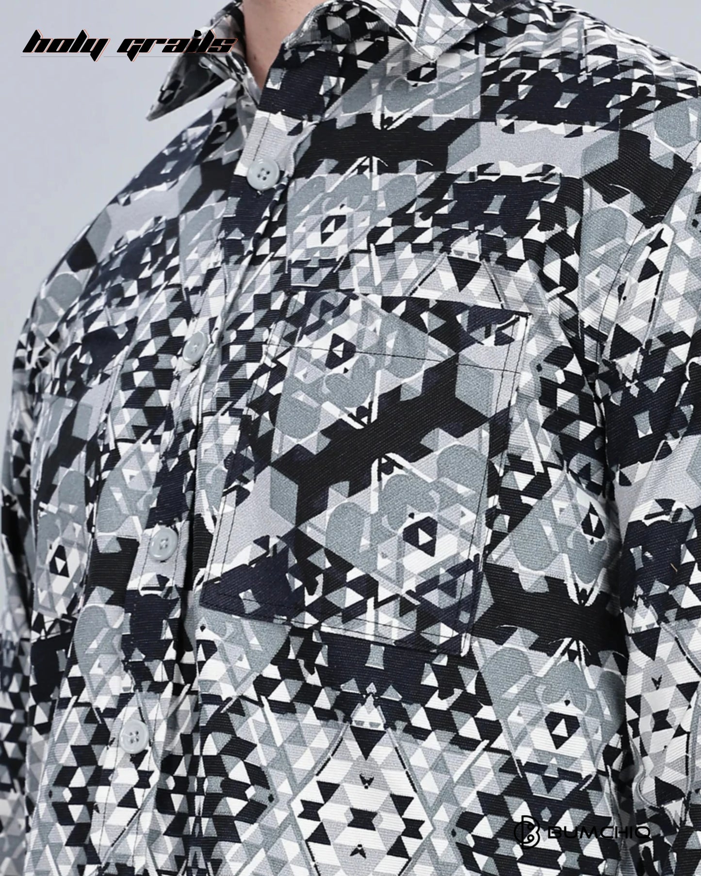 Greyish Abstractix Overshirt HG x Bumchiq