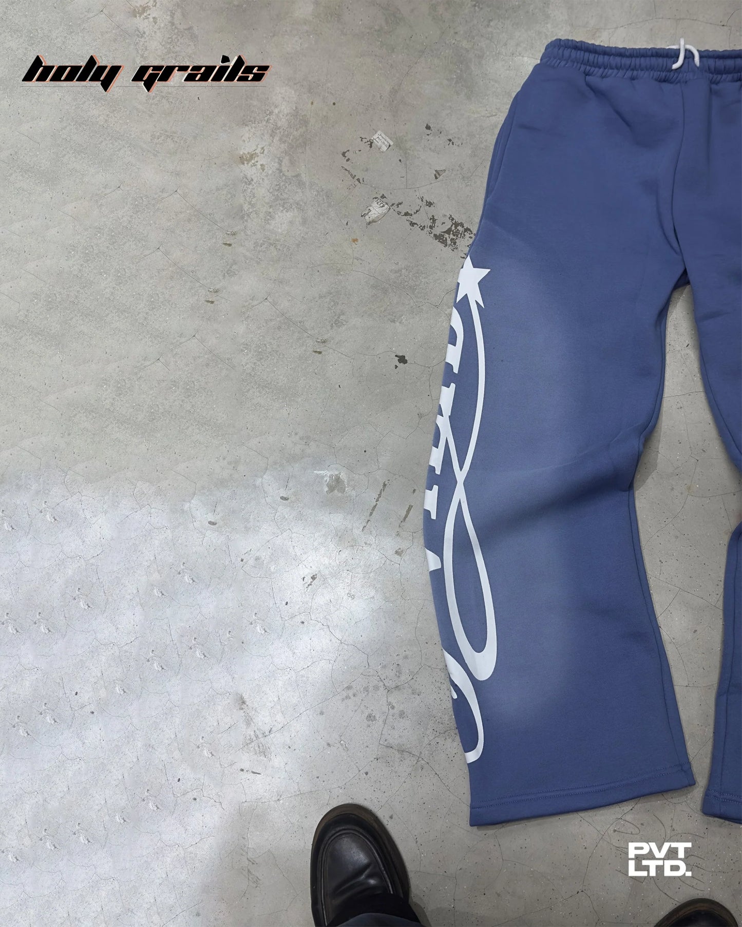 Pvt Blue Spray Track Pants HG x Pvt Ltd