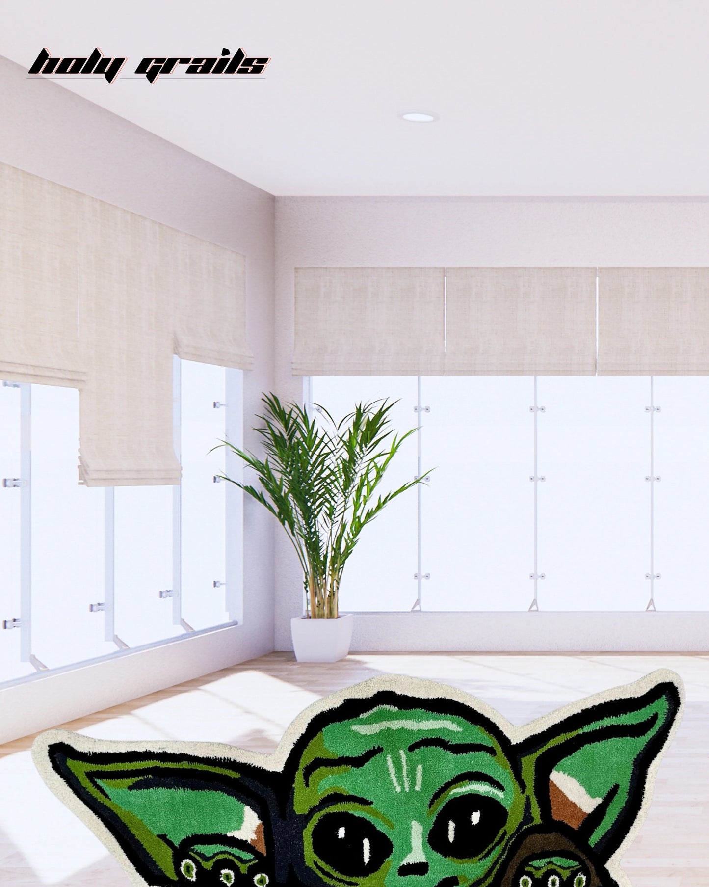 Yoda Peek Hand Tufted Rug
