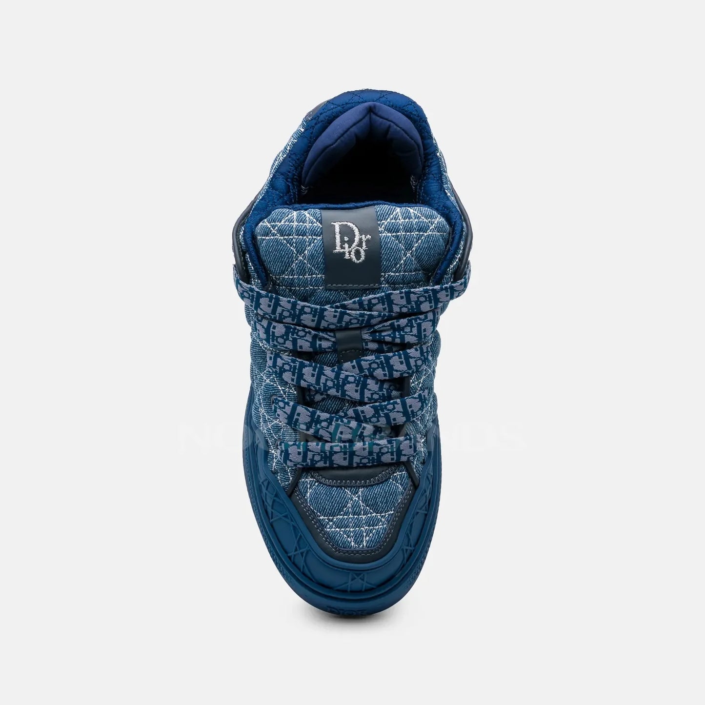 Christian Dior B9S Skater en denim bleu avec le motif Kumo Cannage