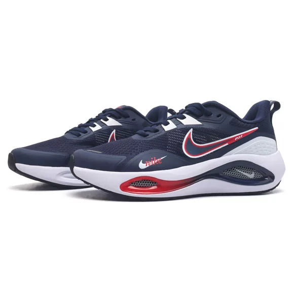 Sneakers Sport Air Confort Bleu Marine Rouge Style Dynamique