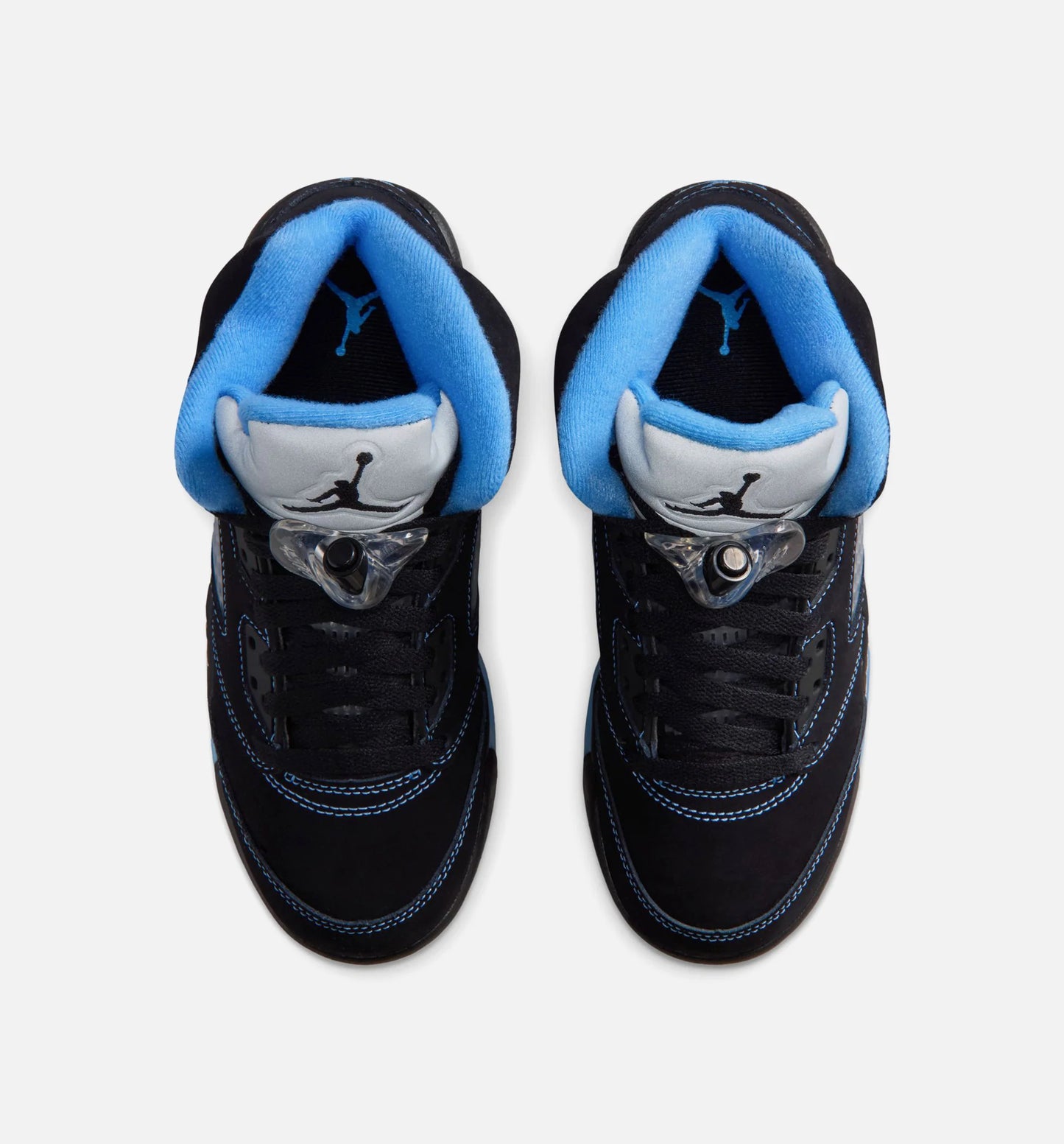 Air Jordan 5 Retro Black Carolina Grade School Lifestyle Shoe Black University Blue White Free Shipping