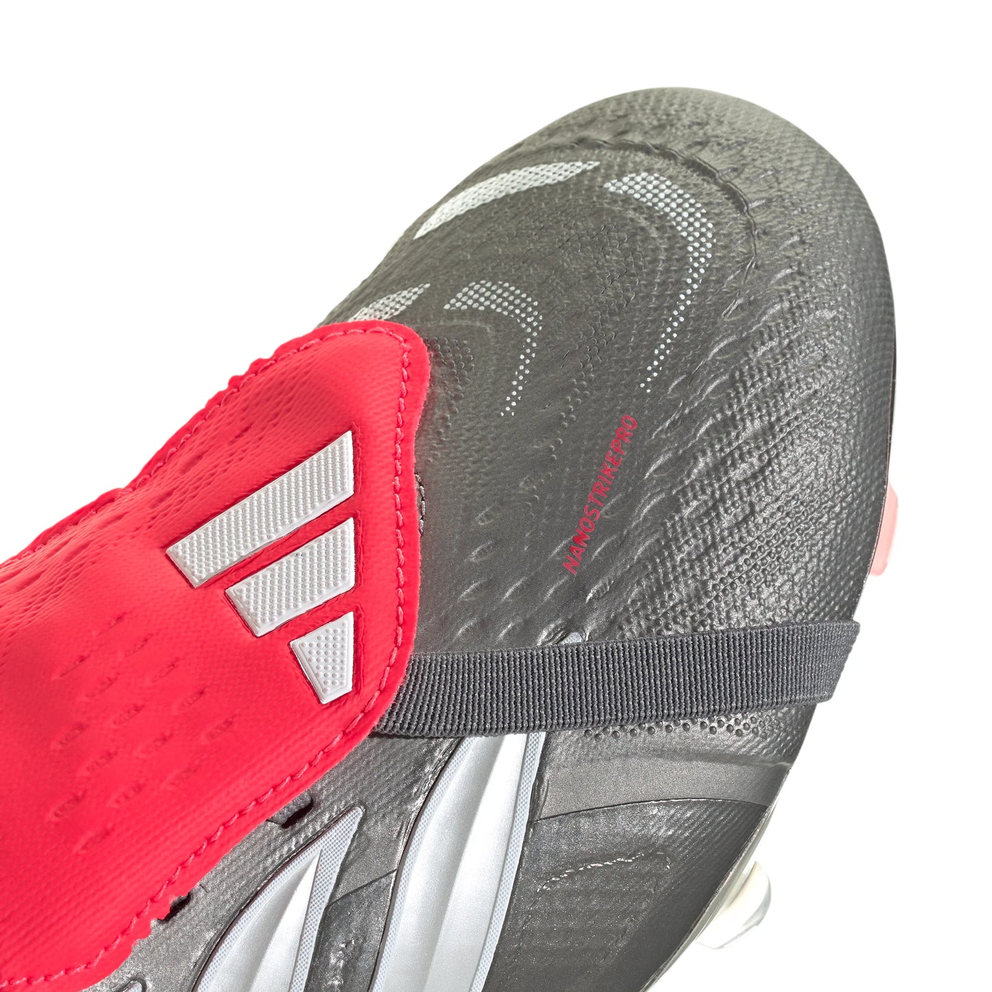 adidas Predator Pro Fold Over Tongue FG Mens Soccer Cleats Grey Red