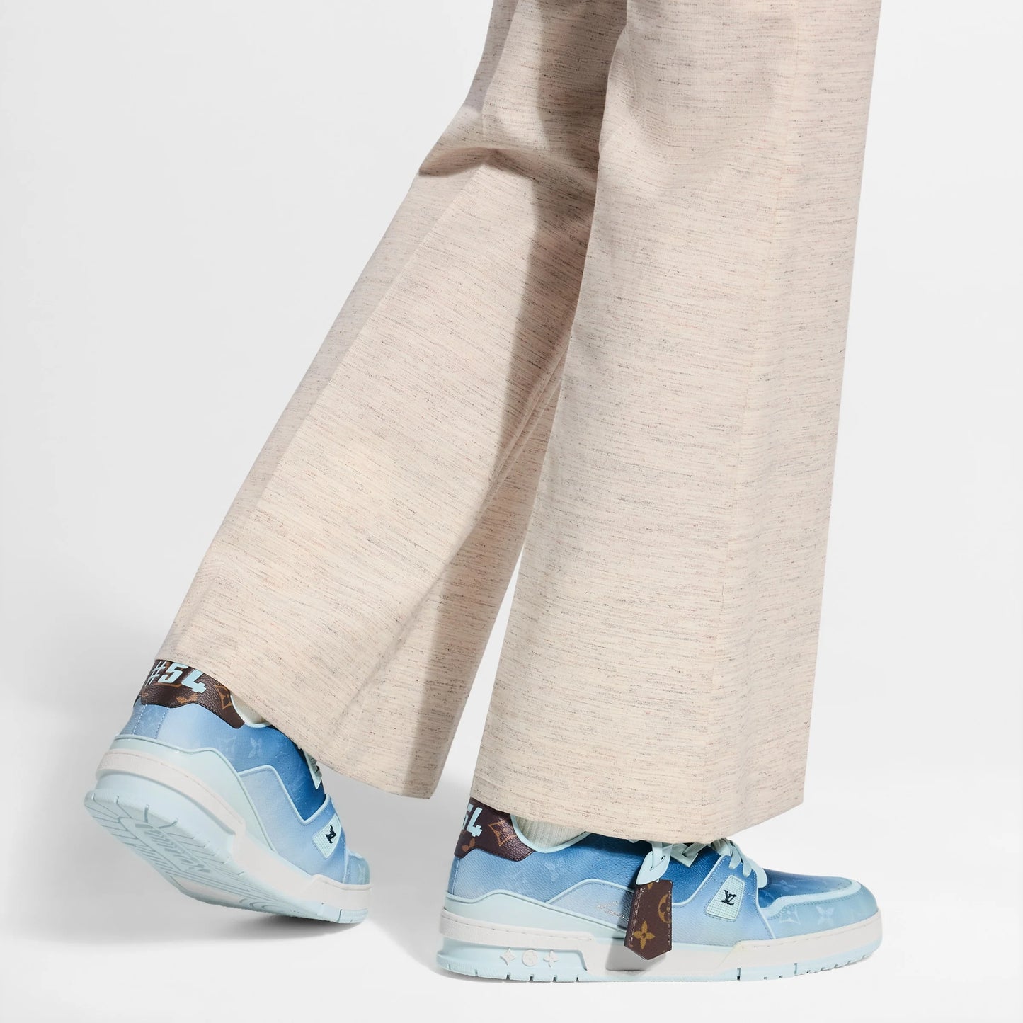 LV Trainer Sneaker Monogram printed canvas Blue