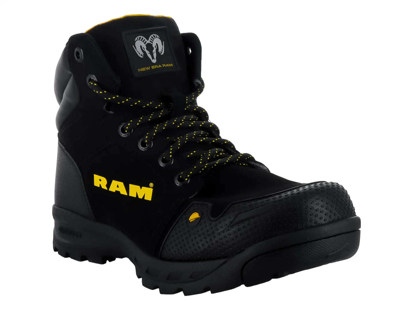 Botas RAM de Excursionismo Negro Amarillo para Hombre