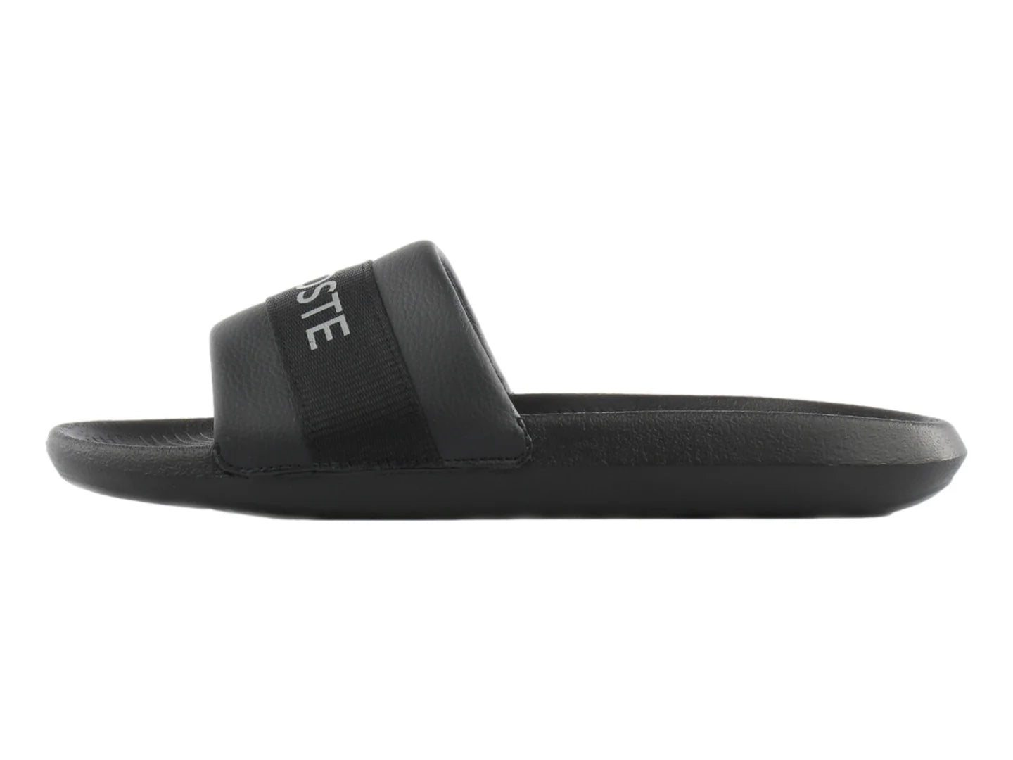 Sandalias Lacoste Croco Slide Negro para Hombre