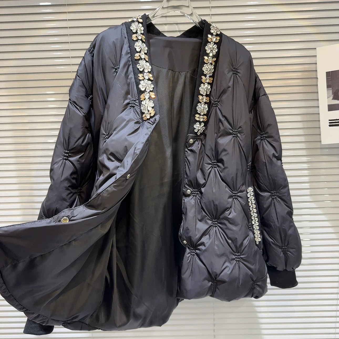 Pre Order: Beaded Floral Quilted Jacket - Final Sale