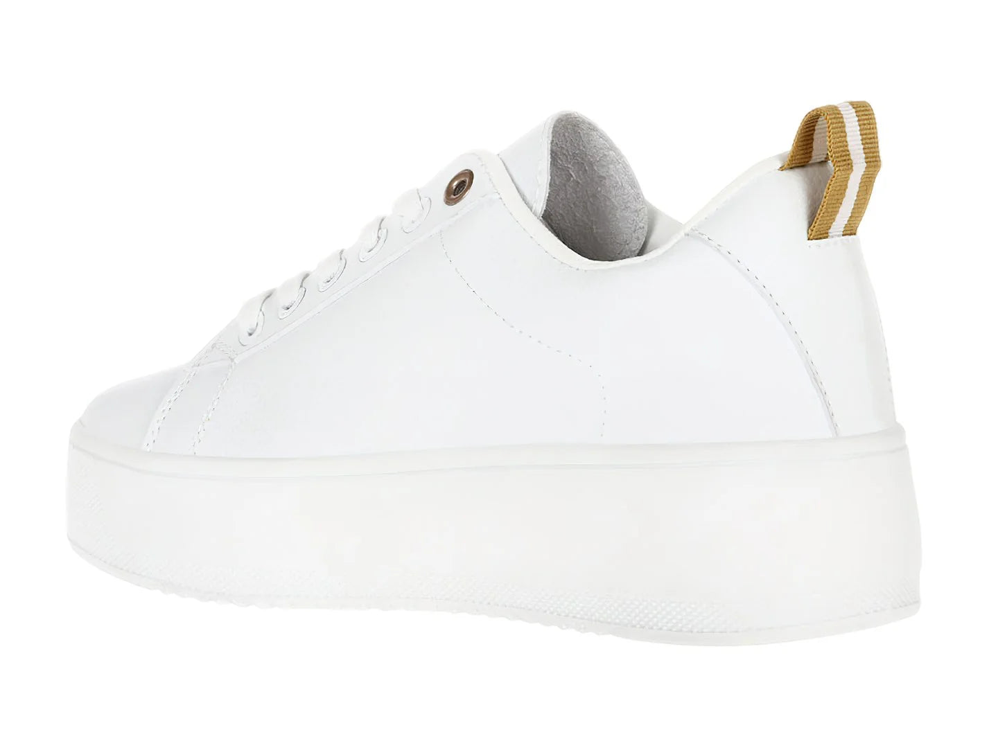 K SWISS Tenis Trinity Platform Blanco y Dorado para Mujer