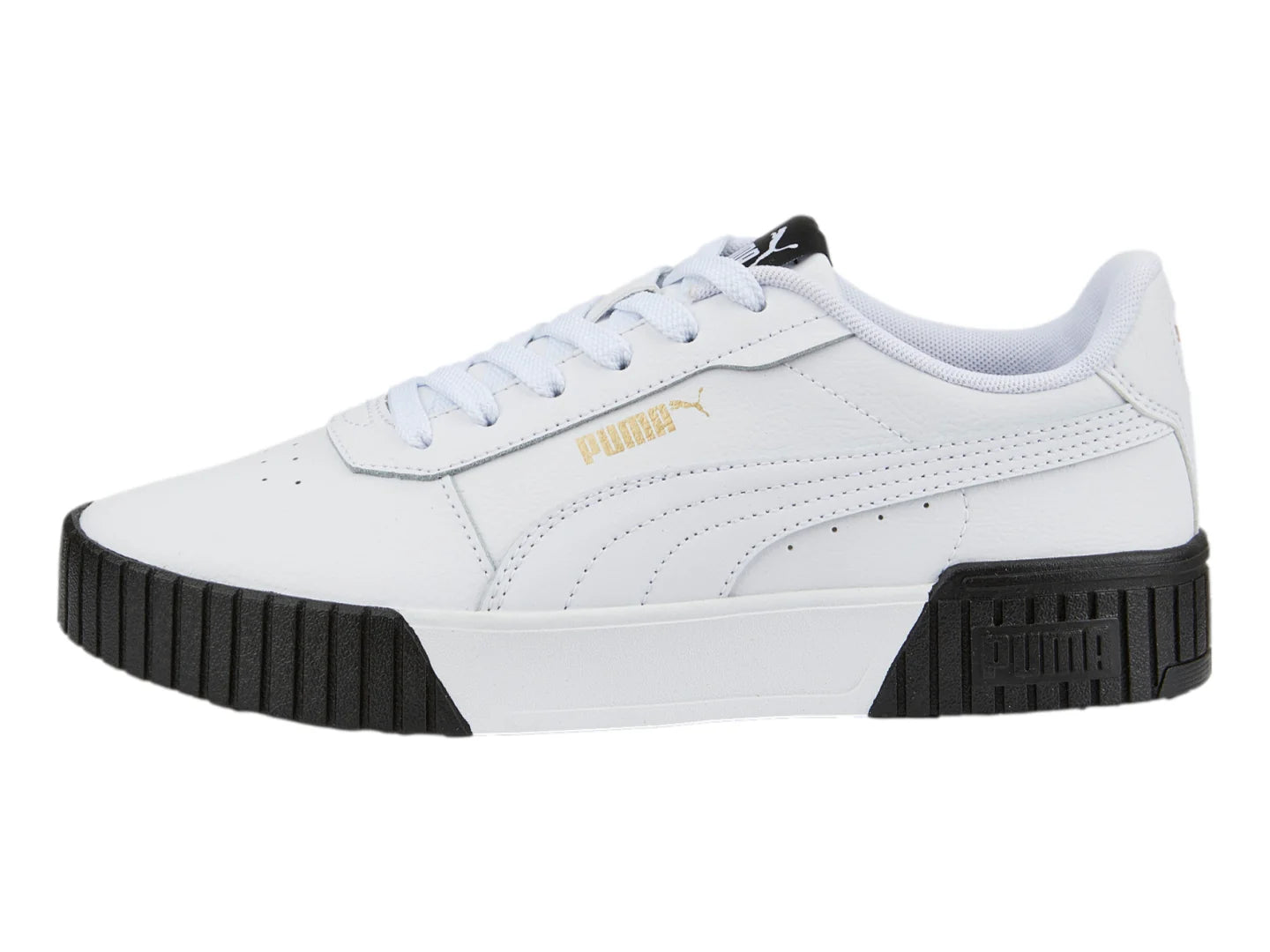 Tenis PUMA Carina 20 Blancos con Detalles Dorados