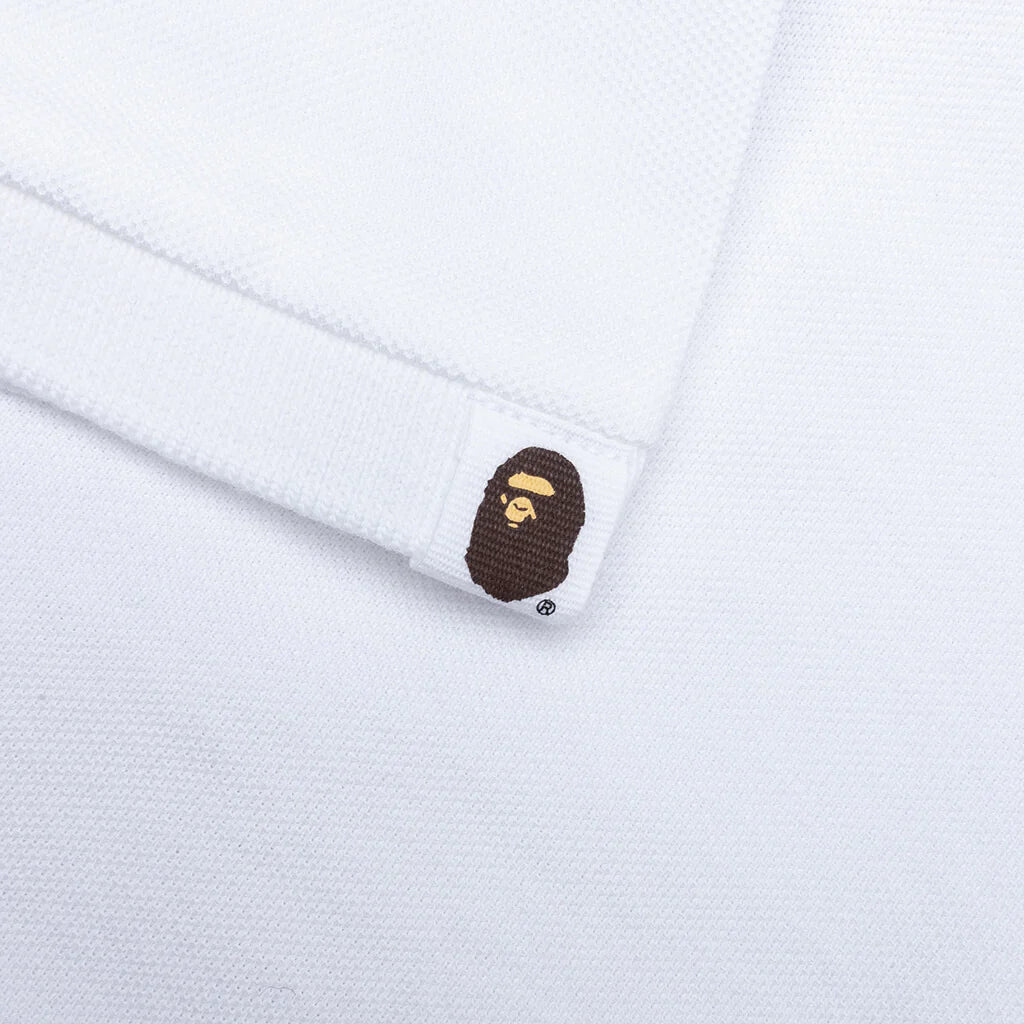 Kids One Point Polo Shirt White