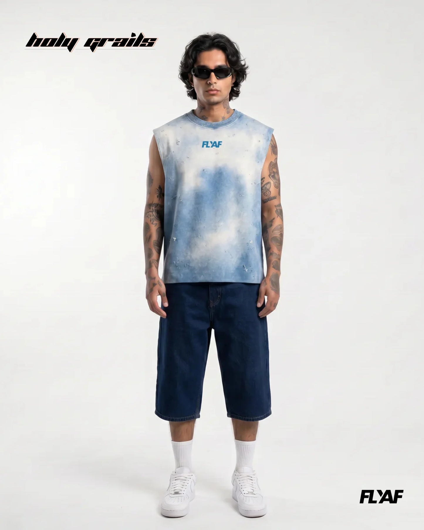 Bleach Blue Wash Tank Top HG x FLYAF