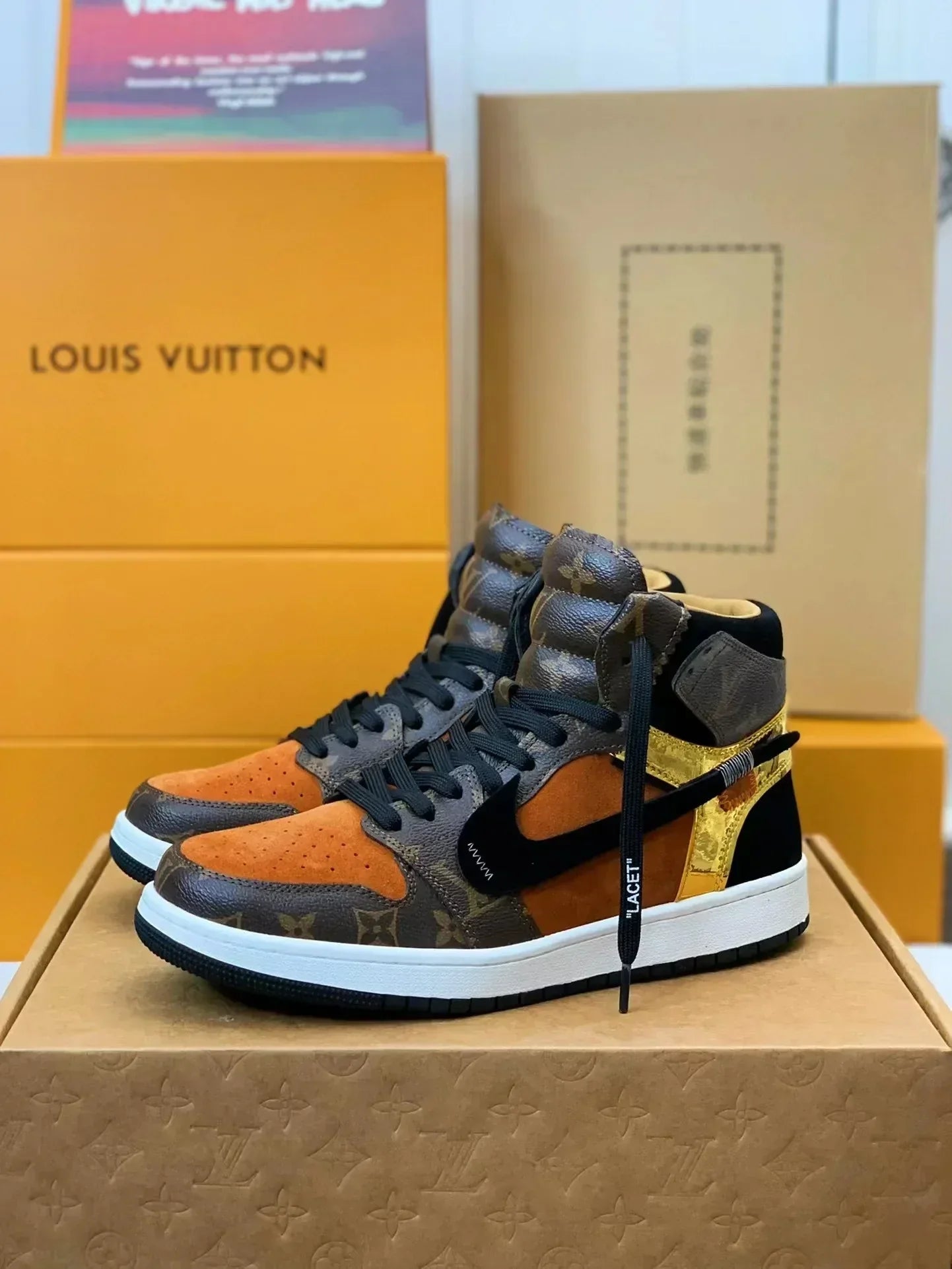 Nike Air Jordan 1 x LV Luxury EarthTone Monogram Edition
