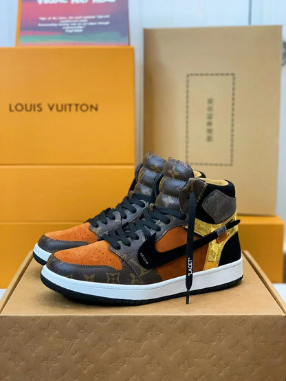 Nike Air Jordan 1 x LV Luxury EarthTone Monogram Edition