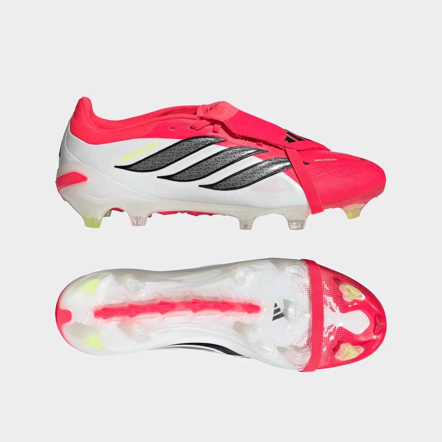 adidas Predator Pro Fold Over Tongue FG Firm Ground Mens Soccer Cleats Lucid Red Black White
