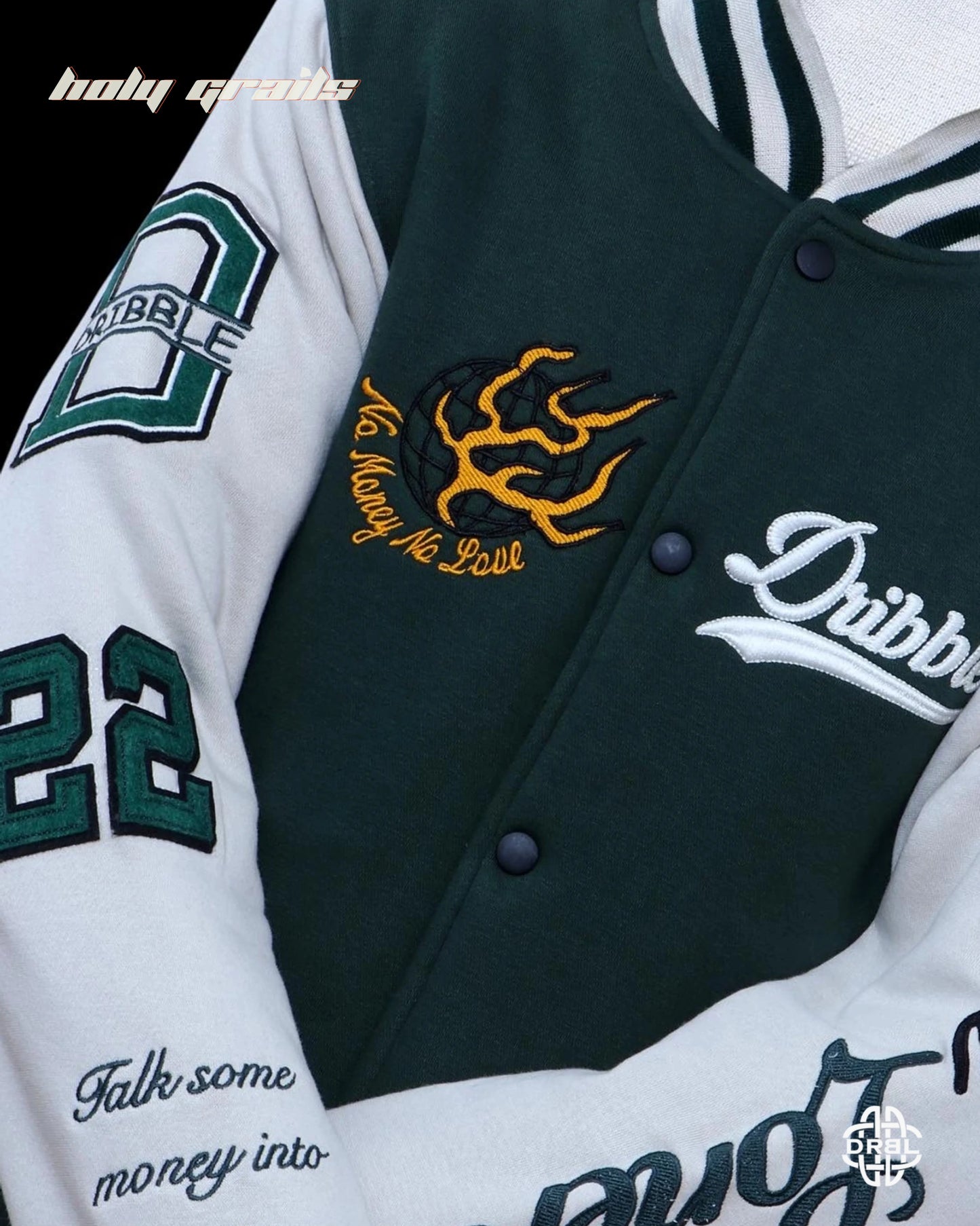 Rich Loner x Bottle Green Varsity Jacket HG x DRBL