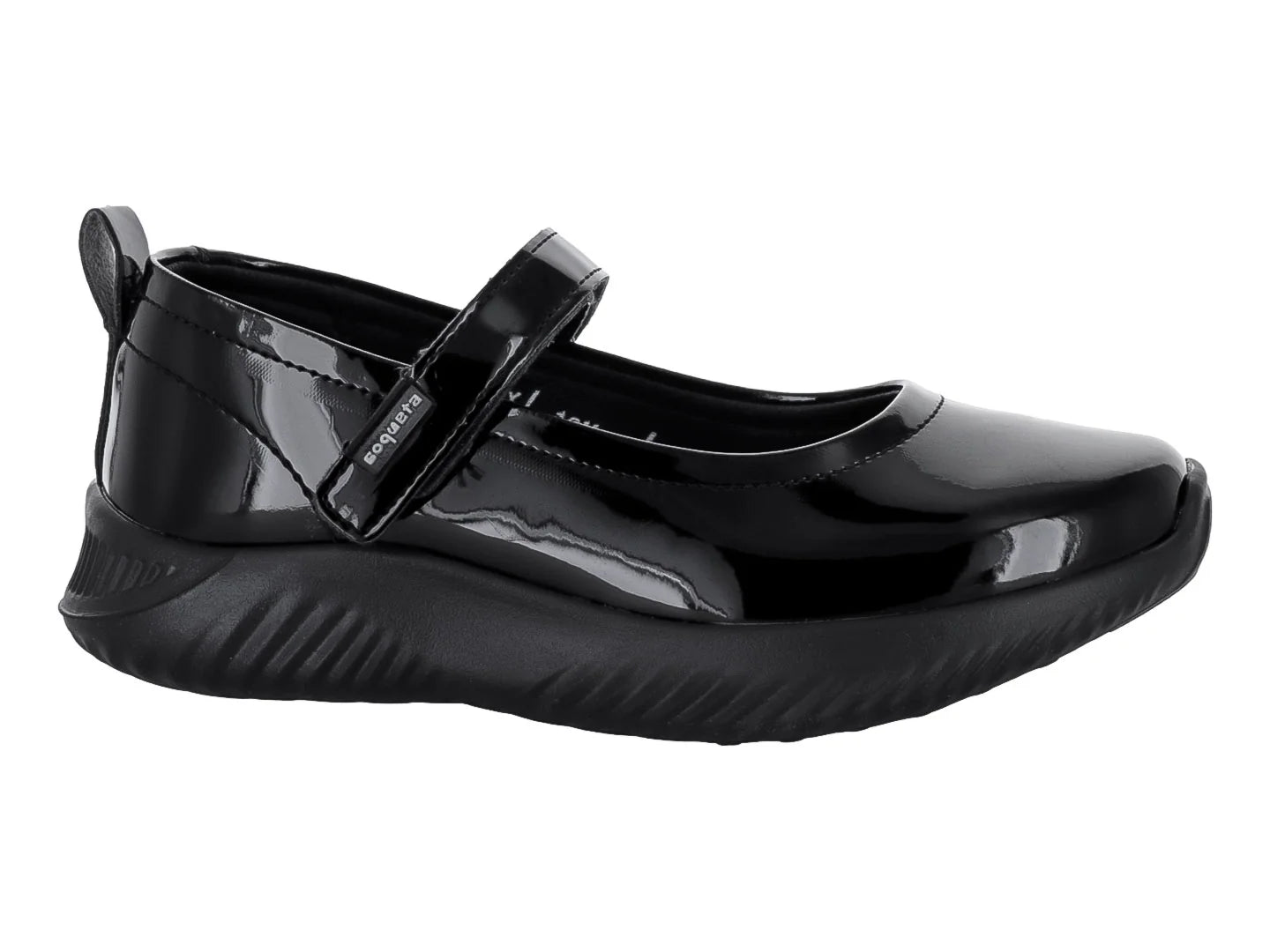 Zapatos Coqueta de Charol Negro para Niña