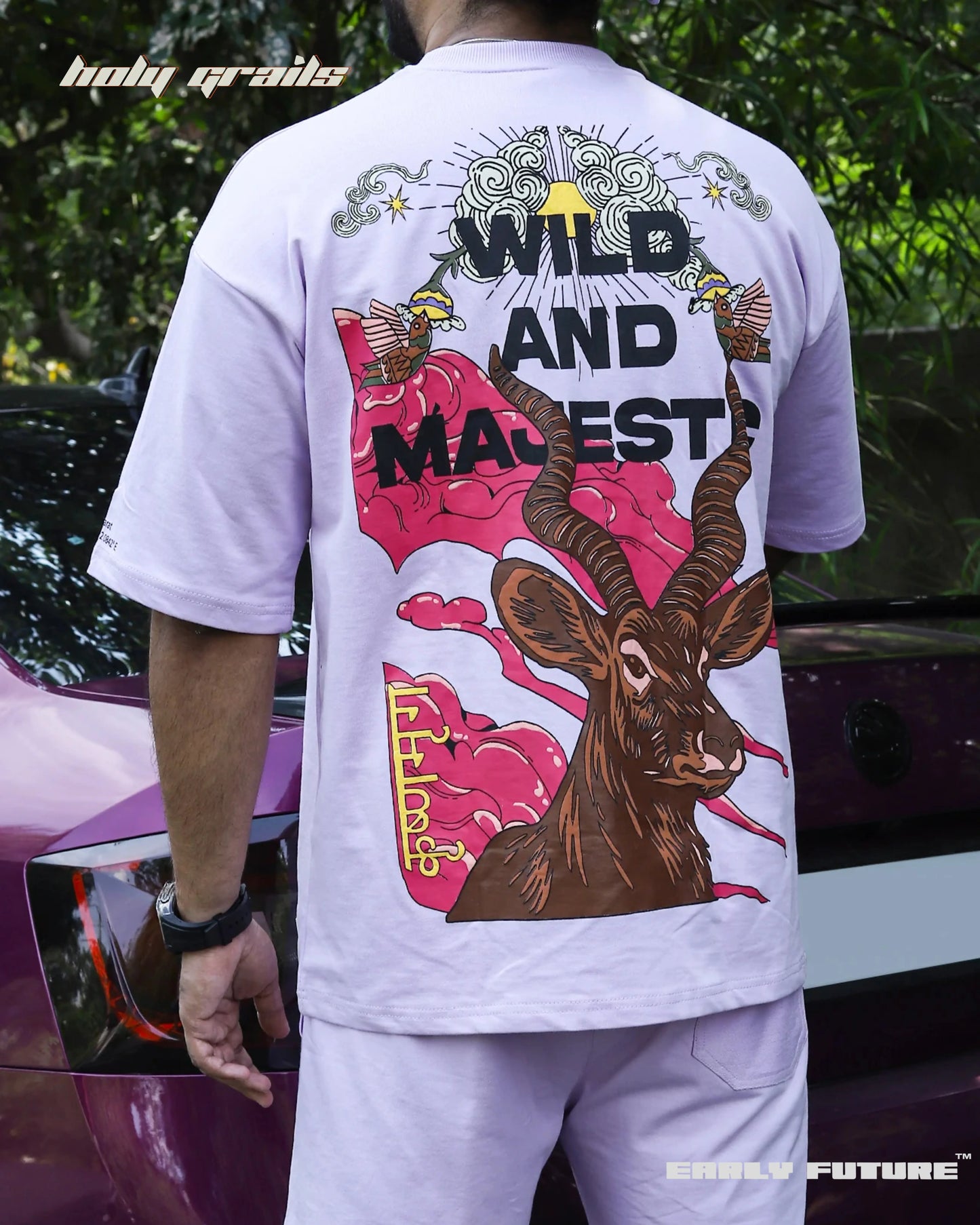 Wild And Majestic Cosmic Lilac Oversize Tee HG x Early Future