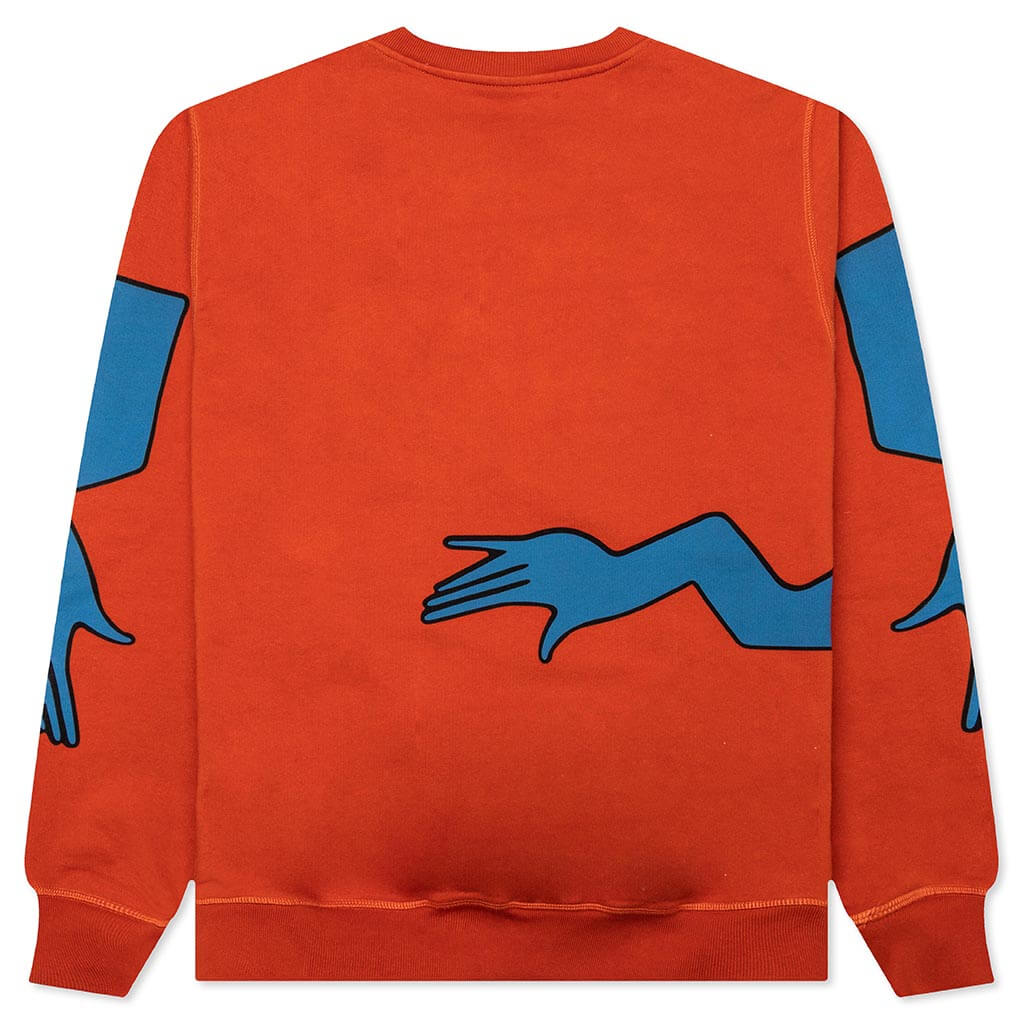 Early Grab Crewneck Sweatshirt Sienna Orange
