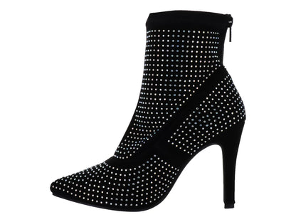 Botines Luna Rosa Negro y Plata para Mujer