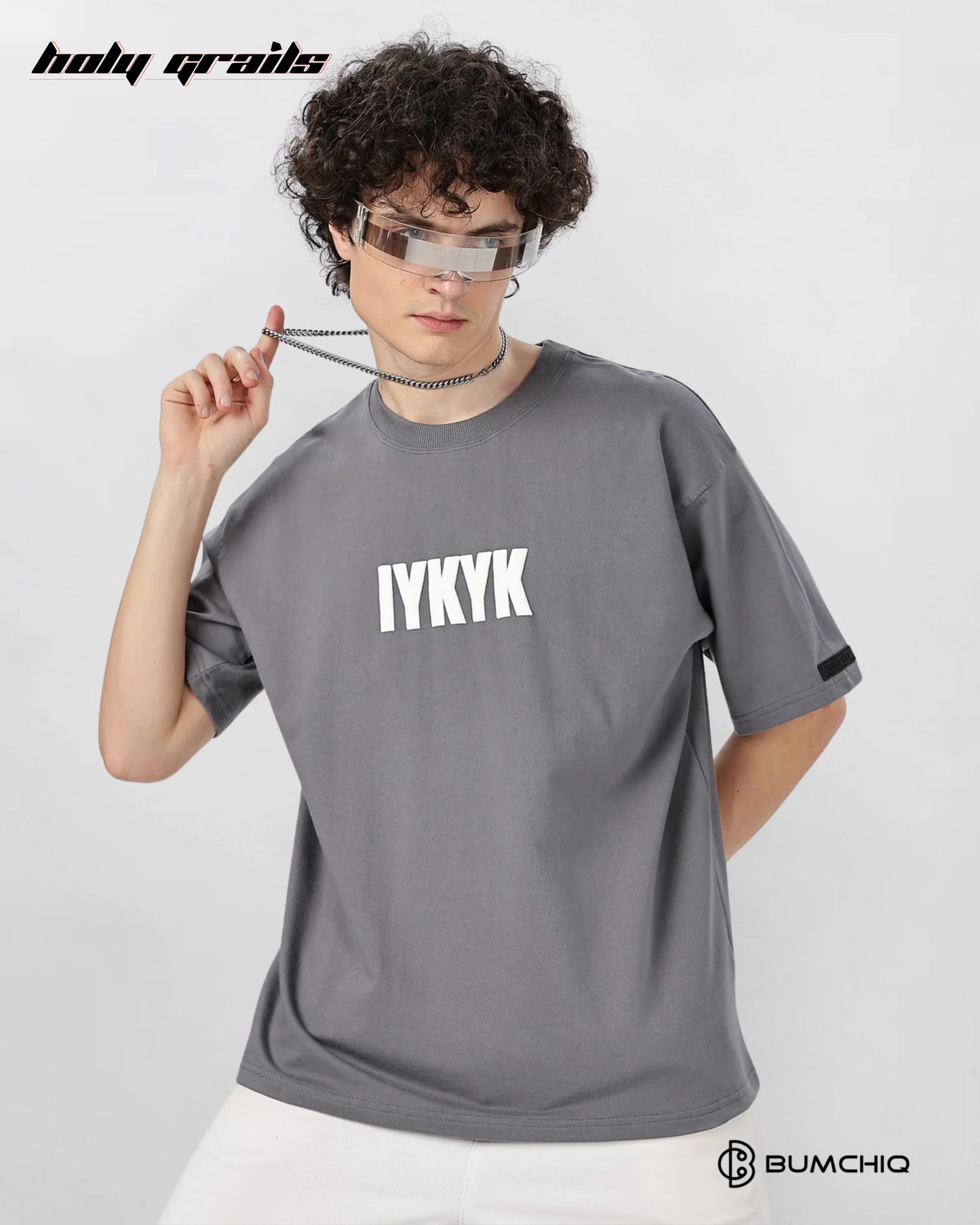 IYKYK Grey Oversize Tee HG x Bumchiq