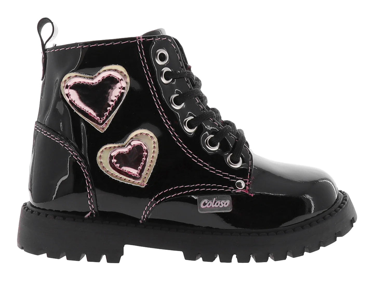 Botas Coloso Charol Negro para Niña