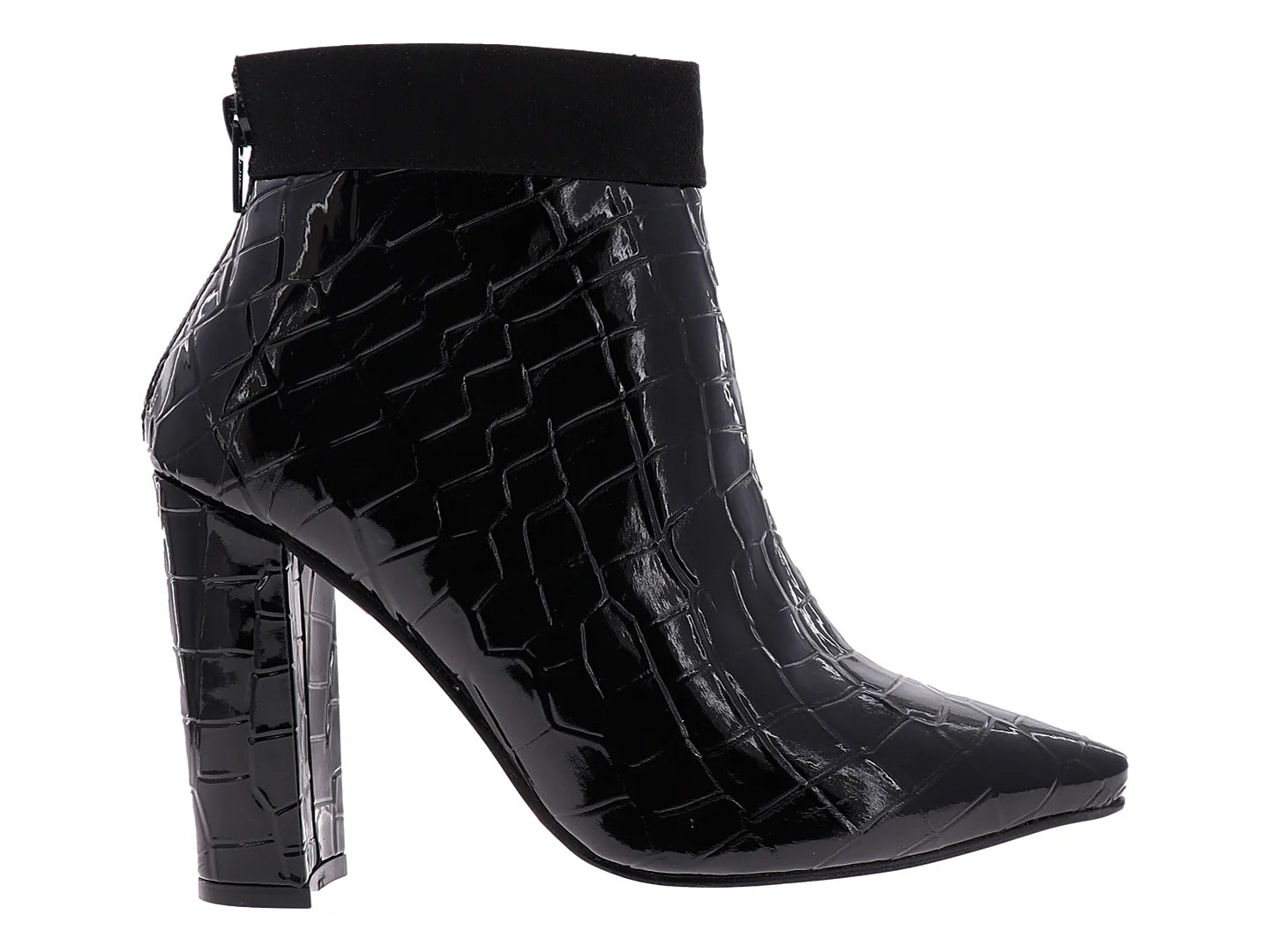Botines OYYI Negro Efecto Lagarto para Mujer
