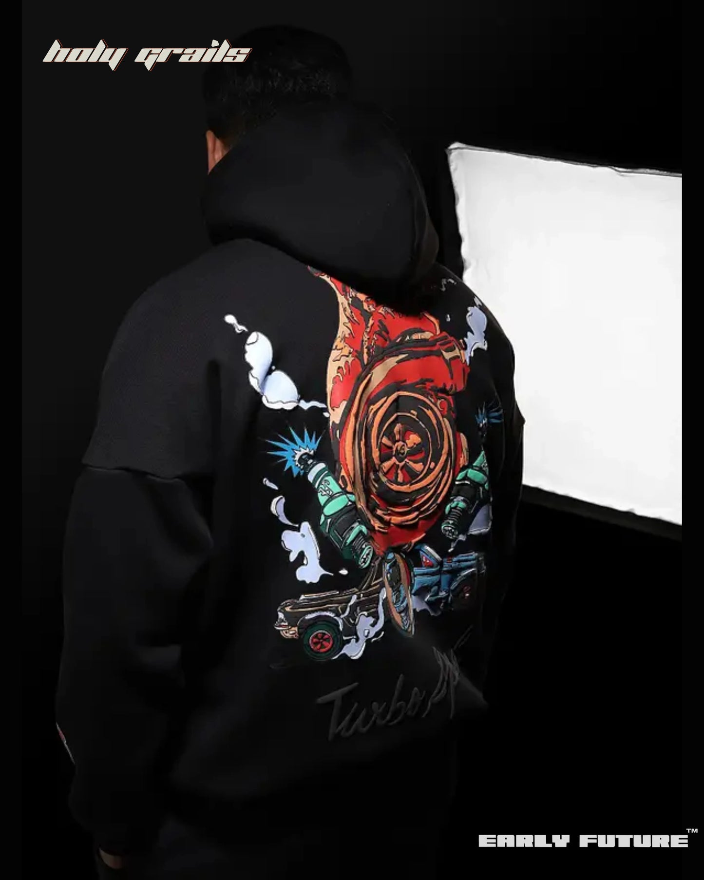 Turbo Speed Jet Black Hoodie HG x Early Future