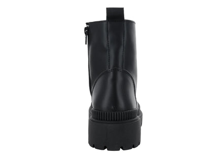 Botines Combat Luna Rosa Negro para Mujer