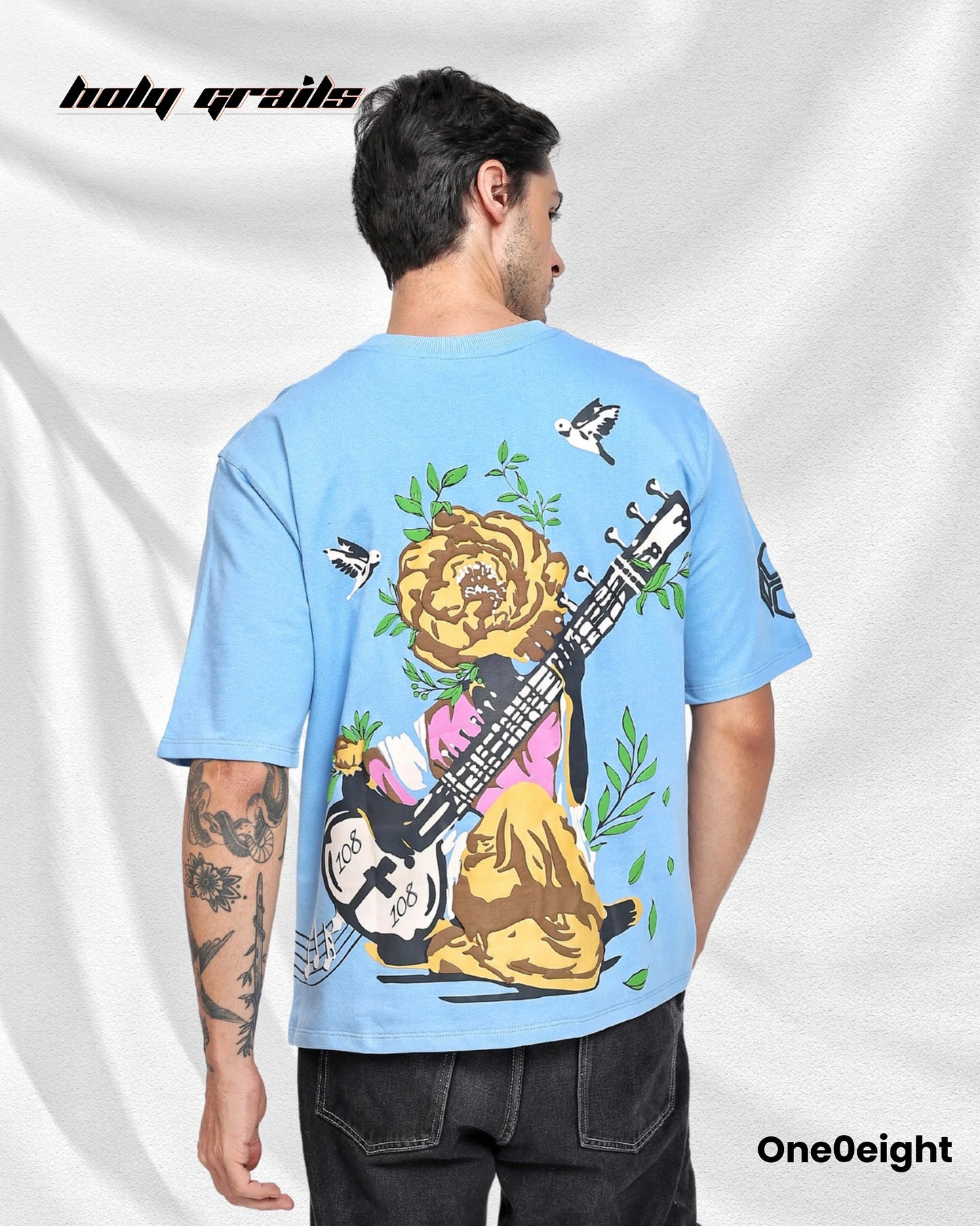 Raag Aur Rang Blue Oversize Tee HG x One0eight