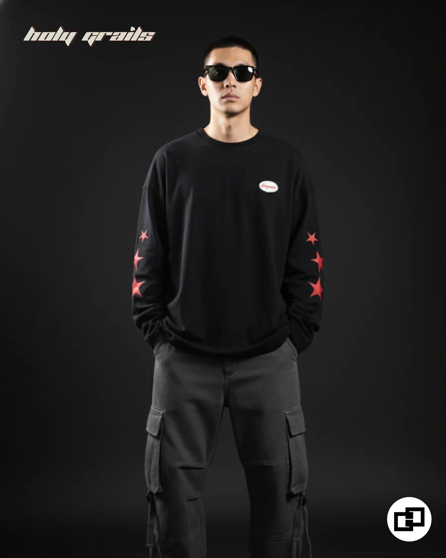 Ilegally Good Black Full Sleeves T Shirt HG x Grey Hound