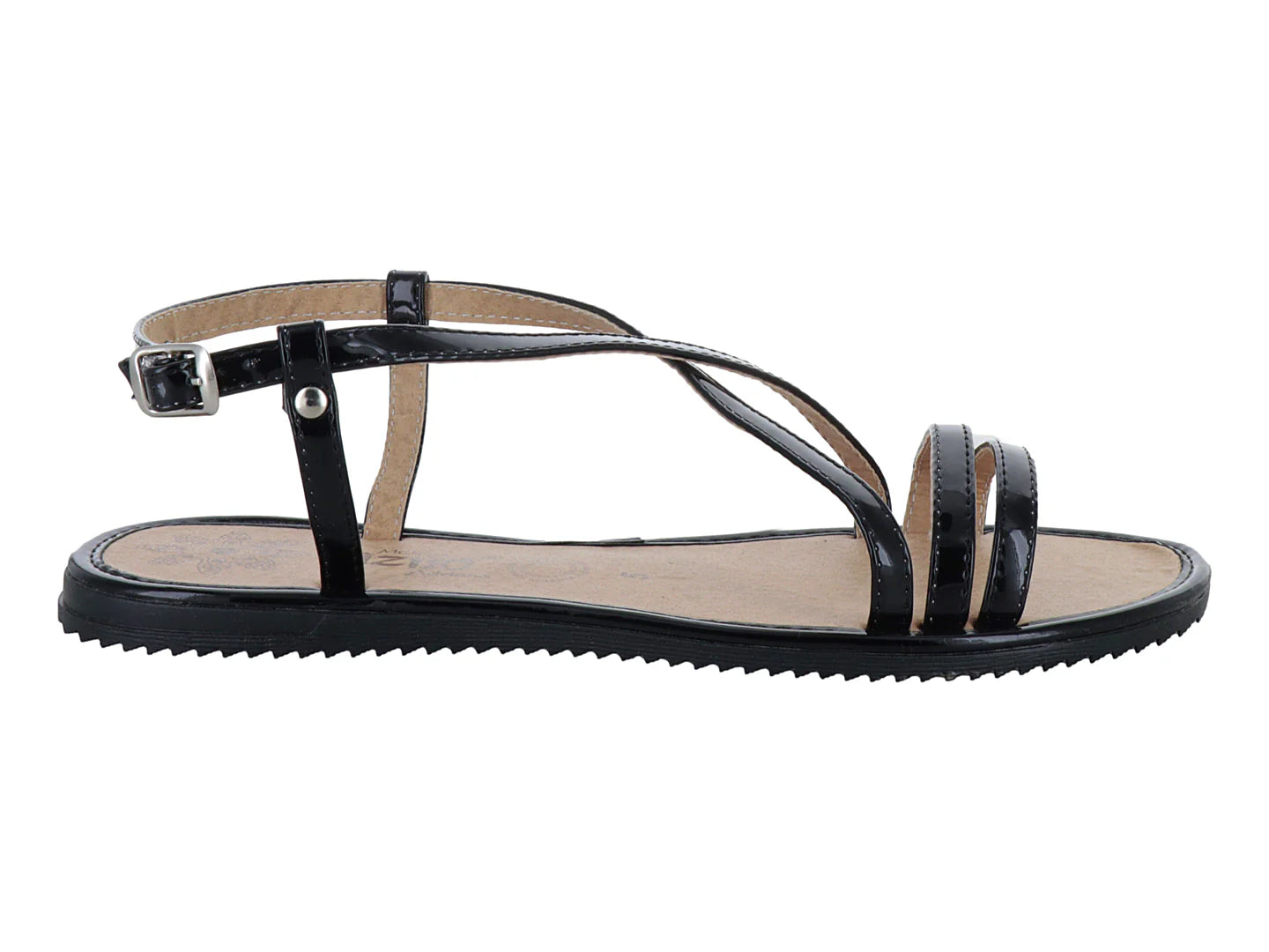Sandalias LIS BOA Charol Negro para Mujer
