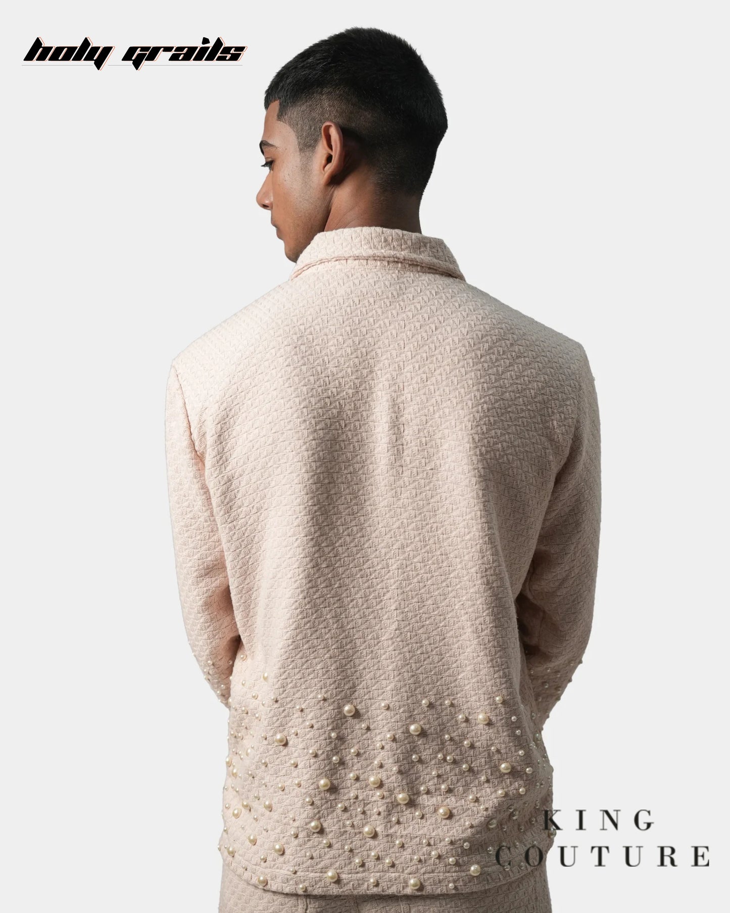 Rose Pearl Zipper Jacket HG x King Couture