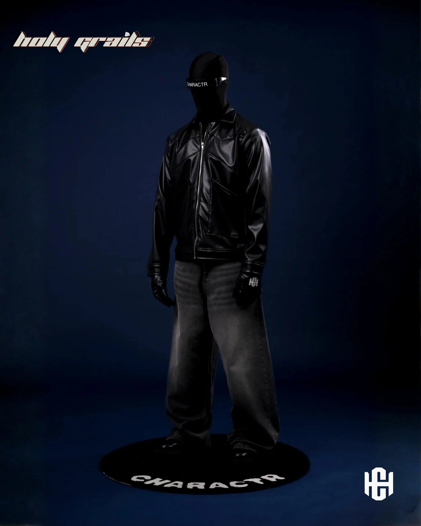 Core Black Vegan Leather Jacket HG x Charactr