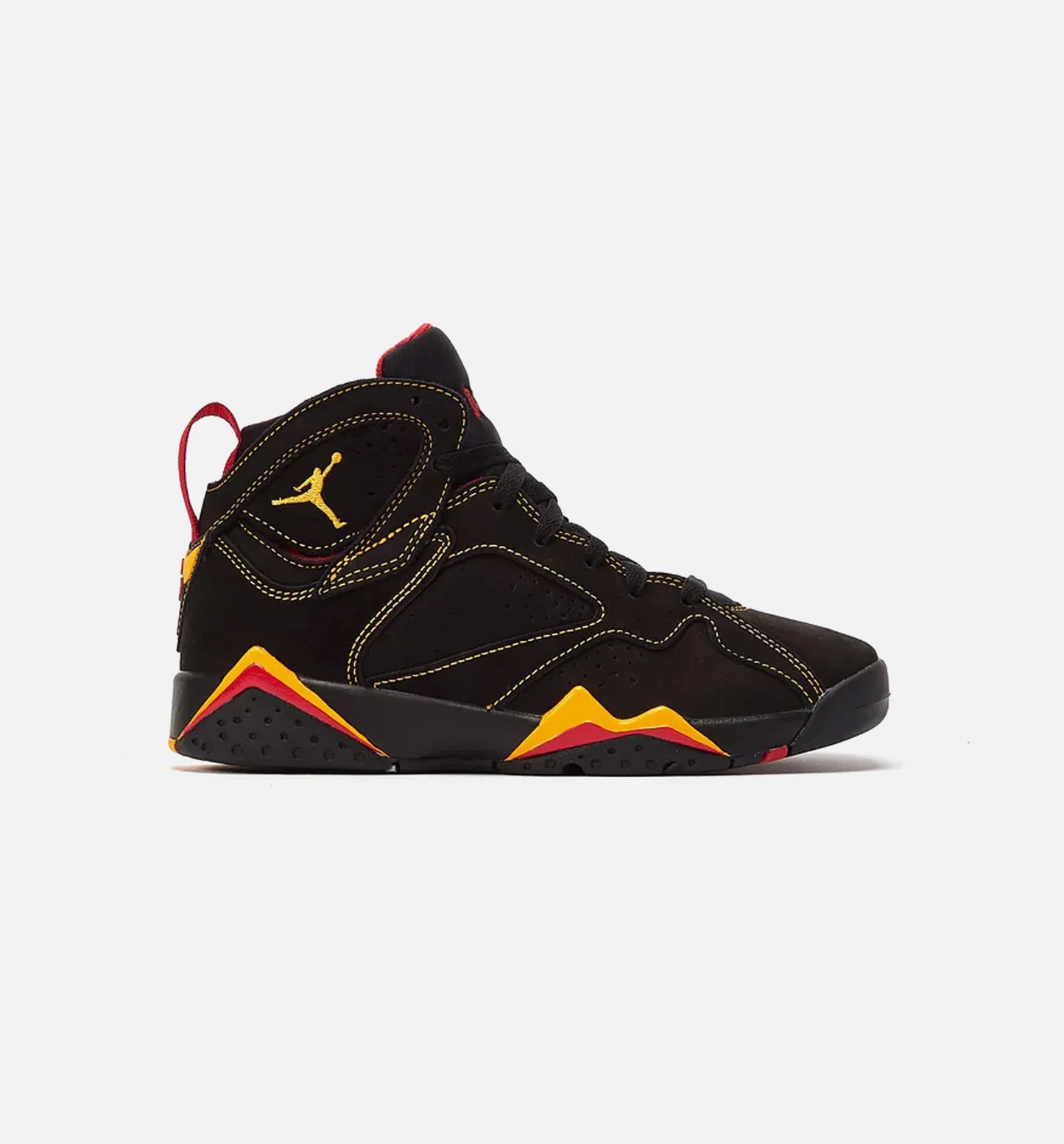 Air Jordan 7 Retro Citrus Grade School Lifestyle Shoe Black Yellow Red Free Shipping