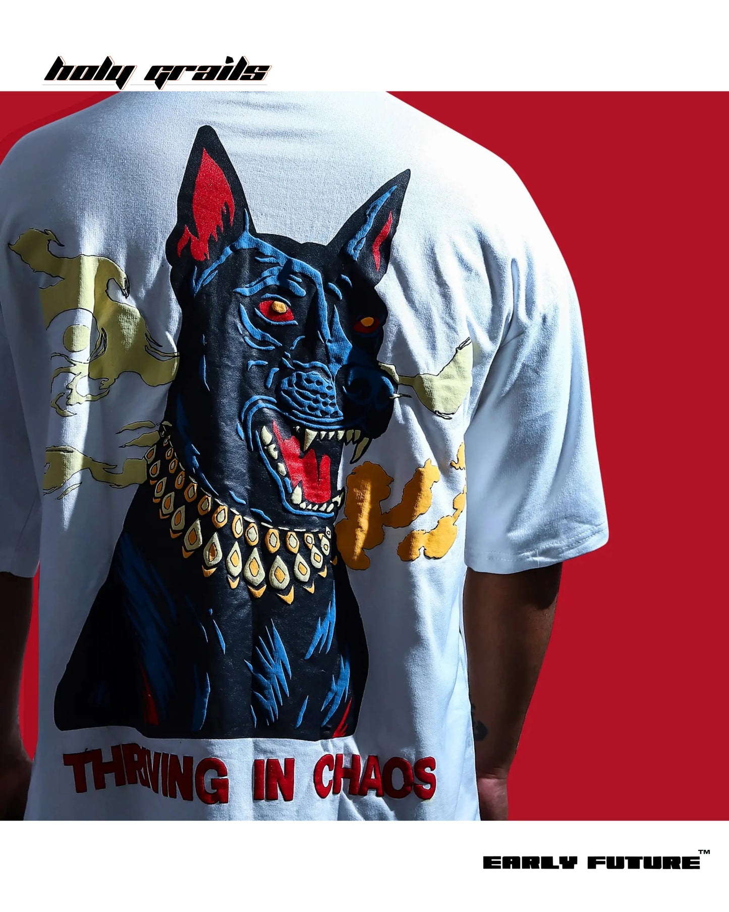 Thriving in Chaos Ghost White Oversize Tee HG x Early Future